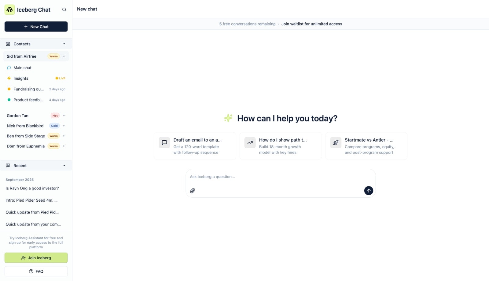 Iceberg AI-Fundraising Assistant screenshot 2