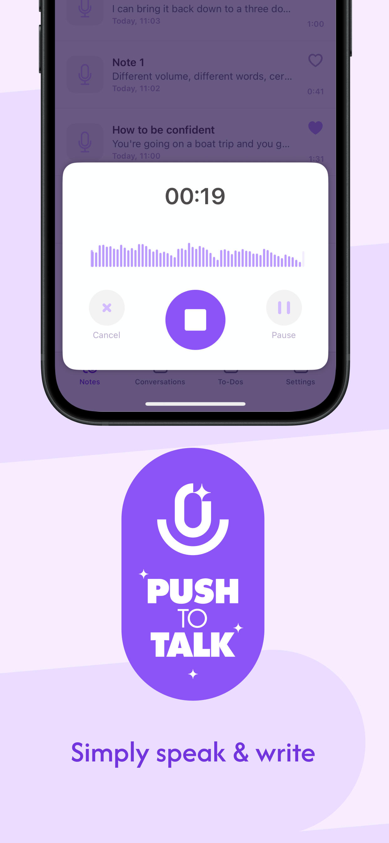 Notiq 2.0 — Smart Voice To-Dos screenshot 2