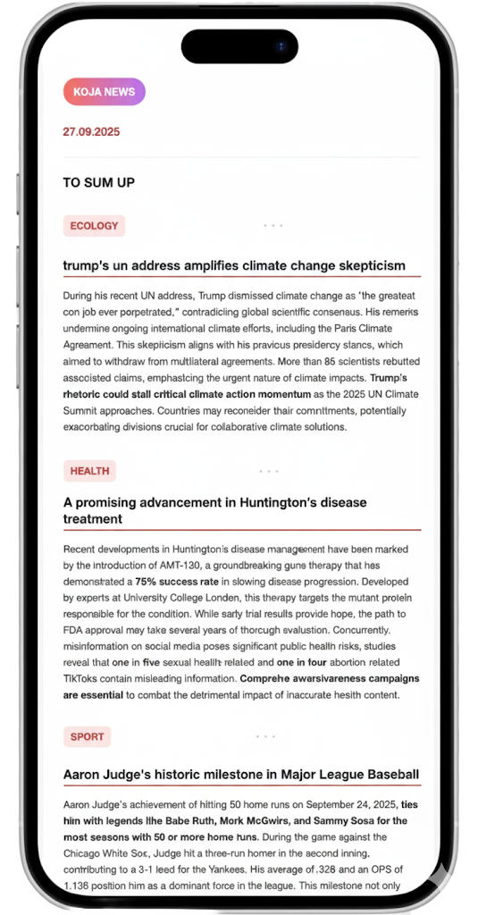 Koja News screenshot 2