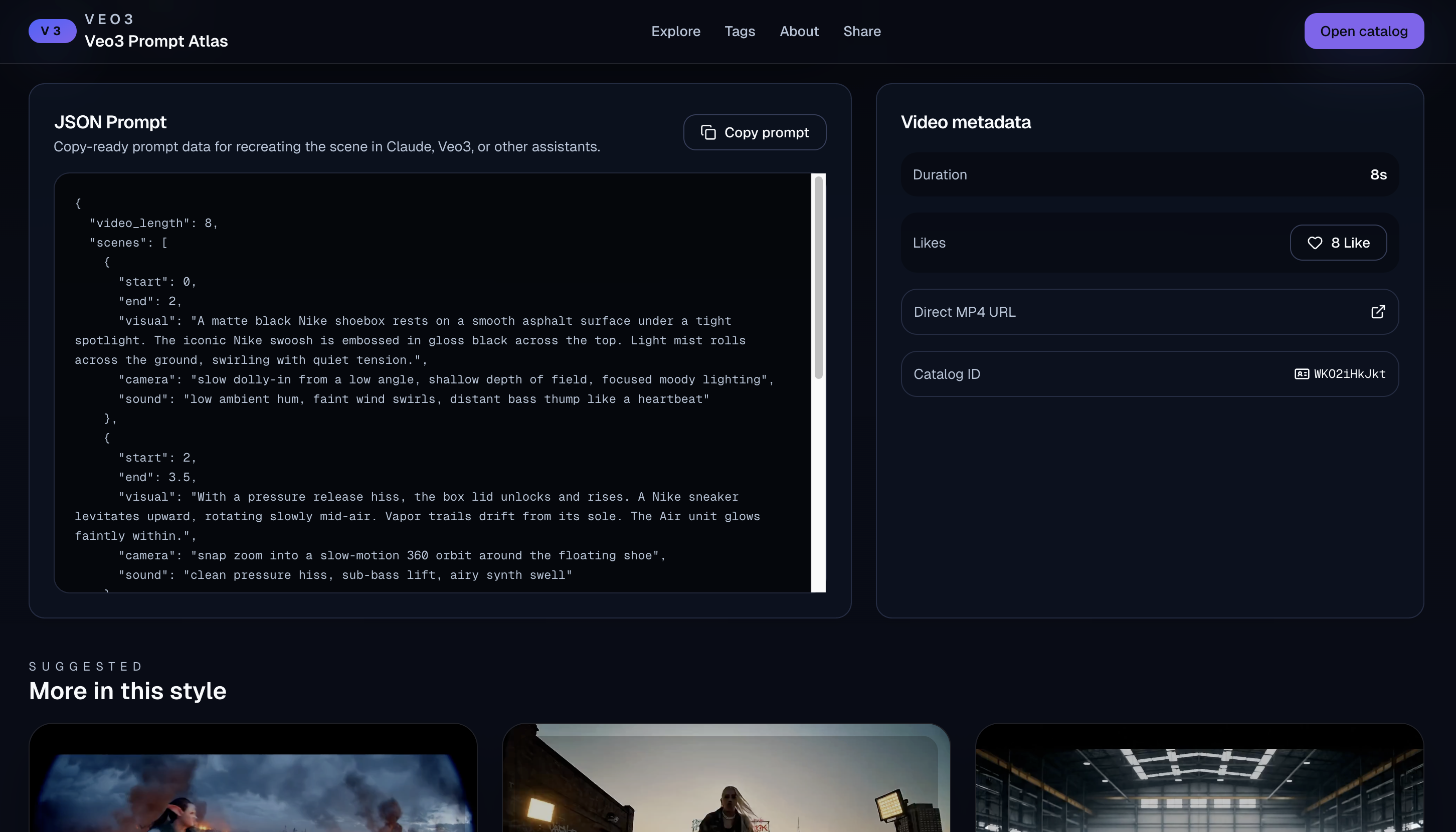 Veo3 Prompt Atlas screenshot 3