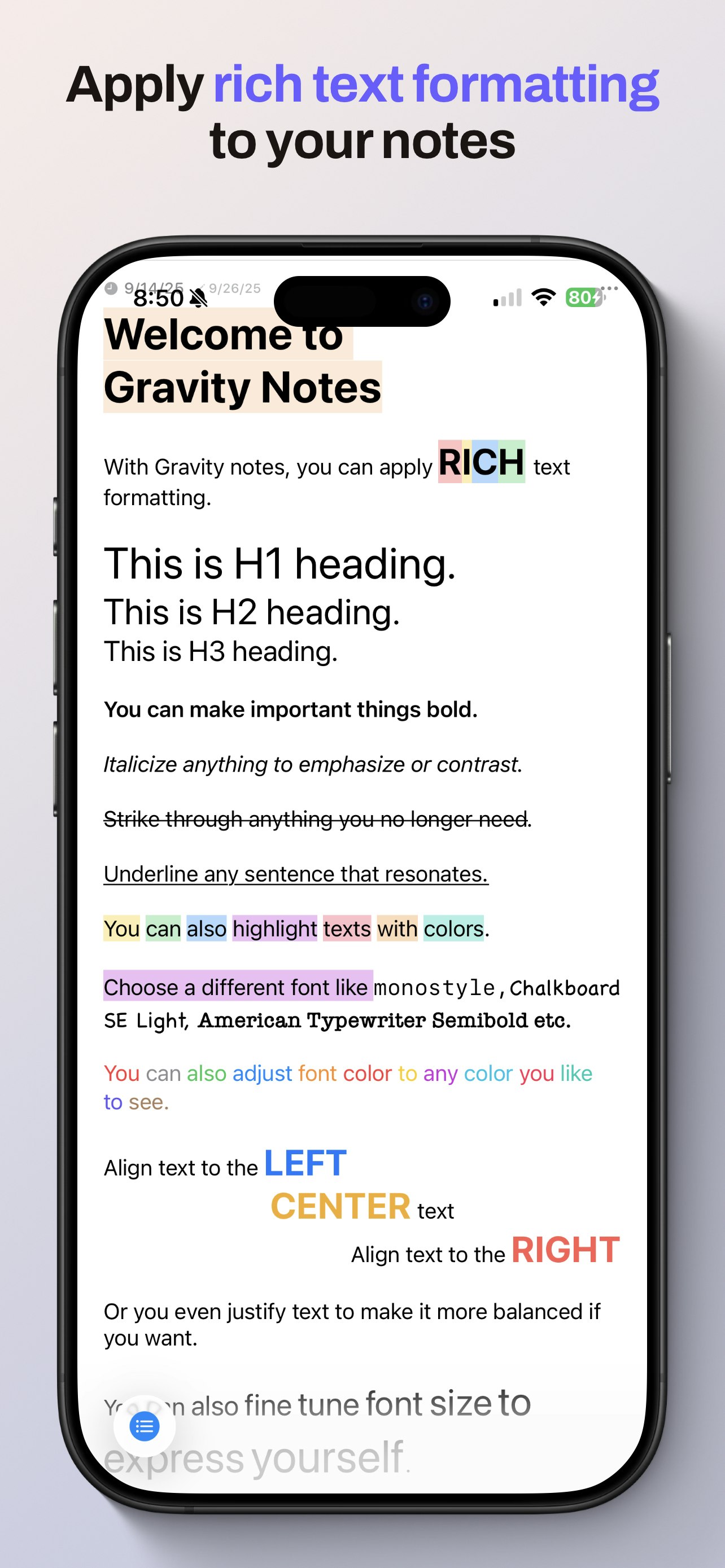 Gravity Notes screenshot 4