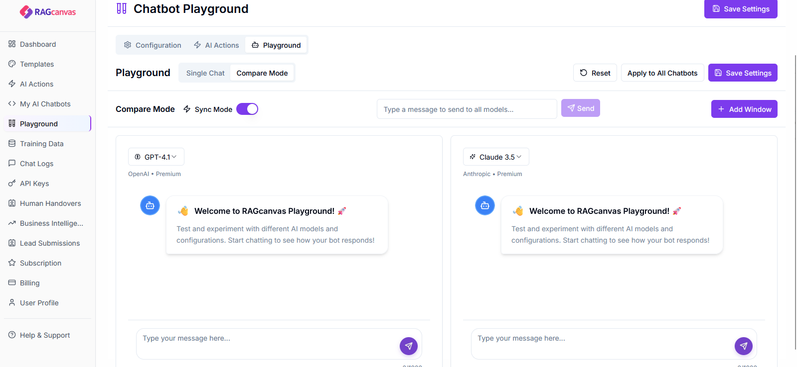 RAGcanvas Enterprise AI Chatbot Platform screenshot 6