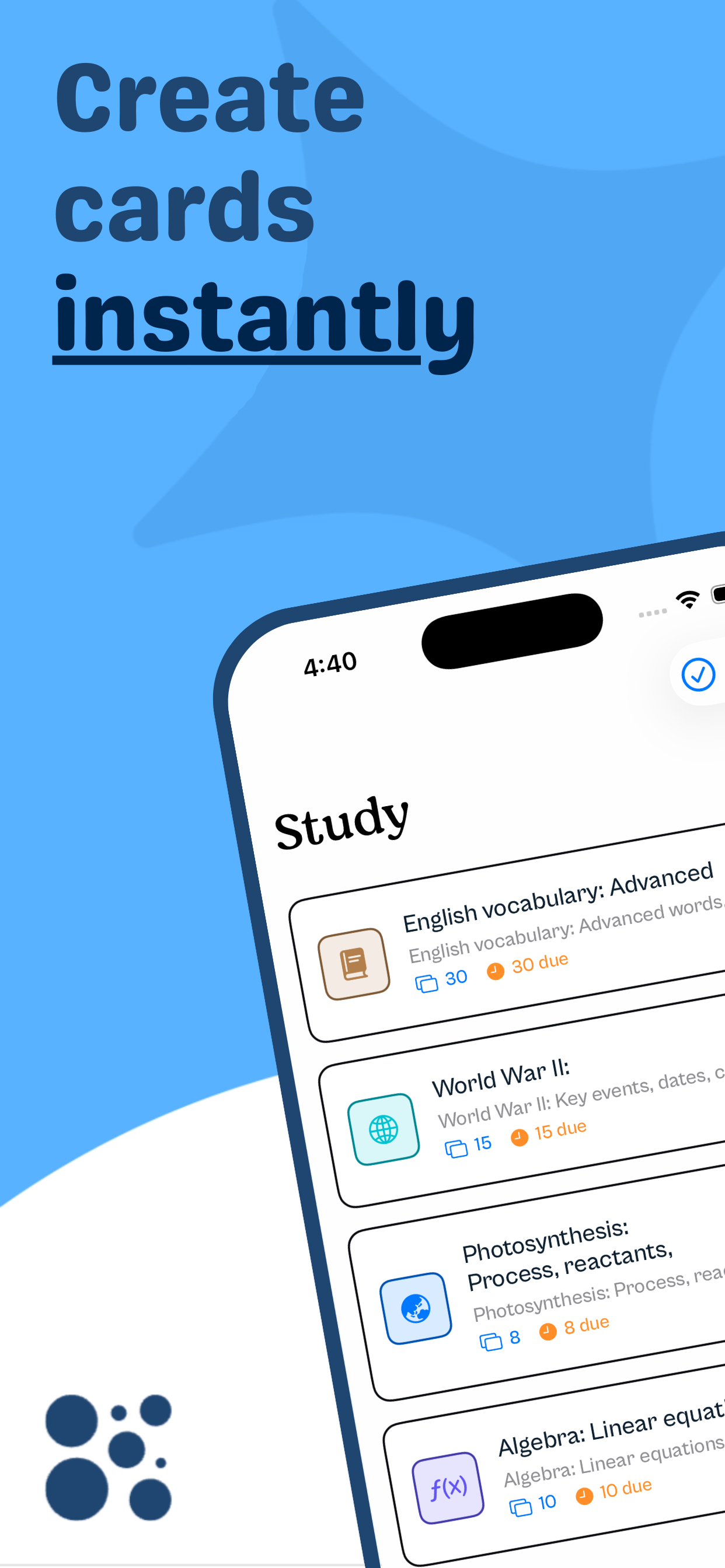 Index: Study Flashcards screenshot 1