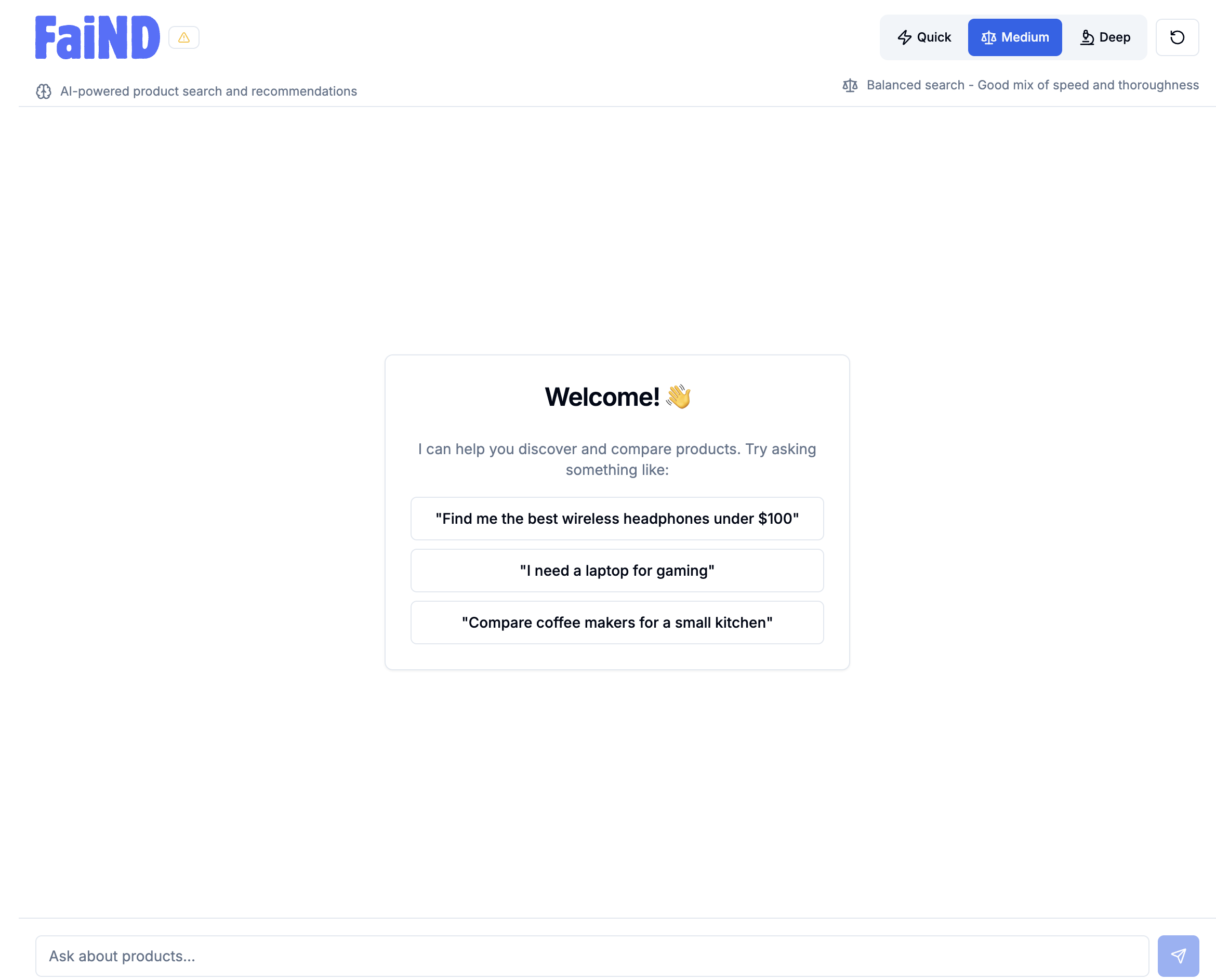 Faind screenshot 1