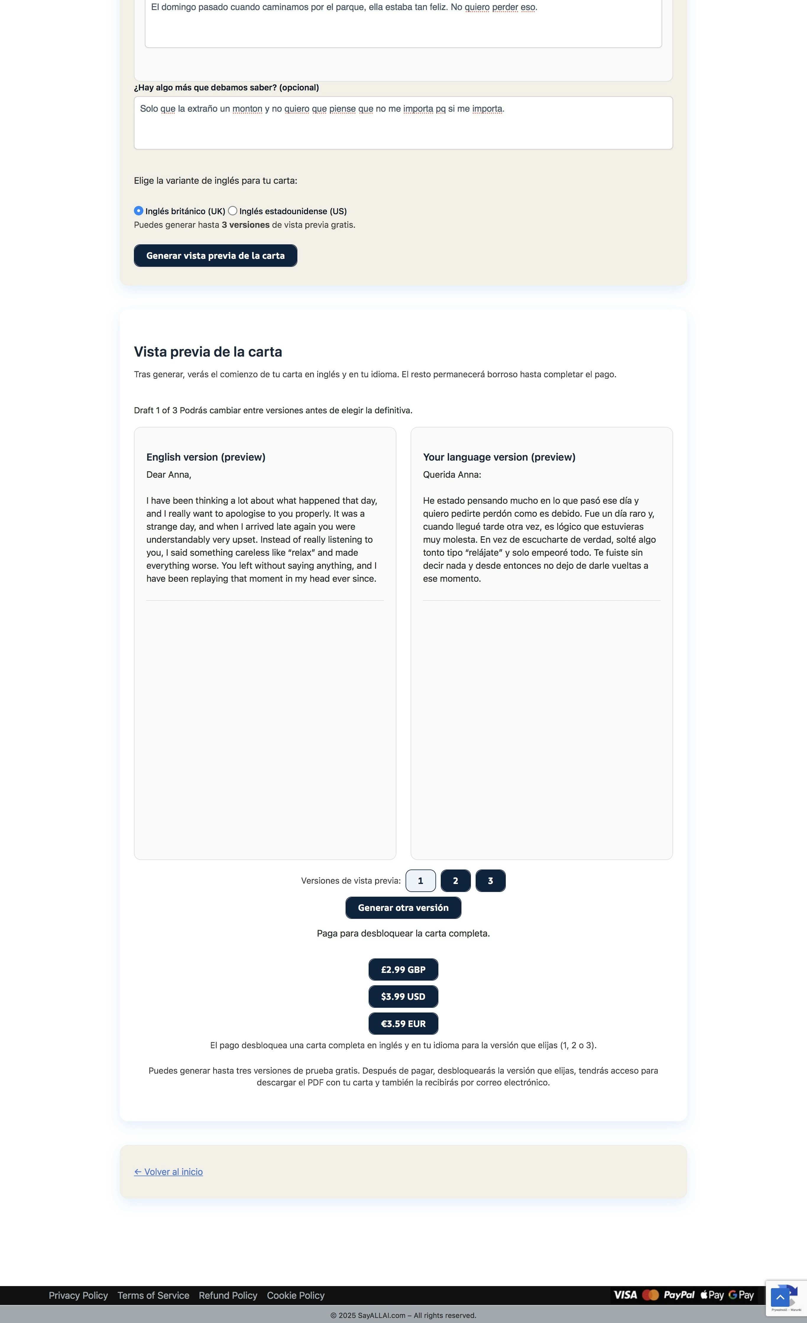 SayAllAI – AI Letter Generator screenshot 5