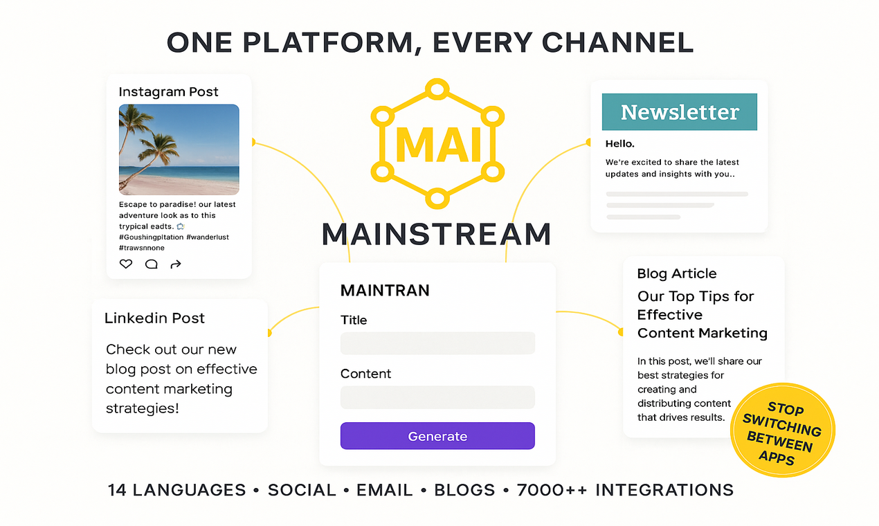 Mainstream AI: Simplify Content Creation screenshot 3