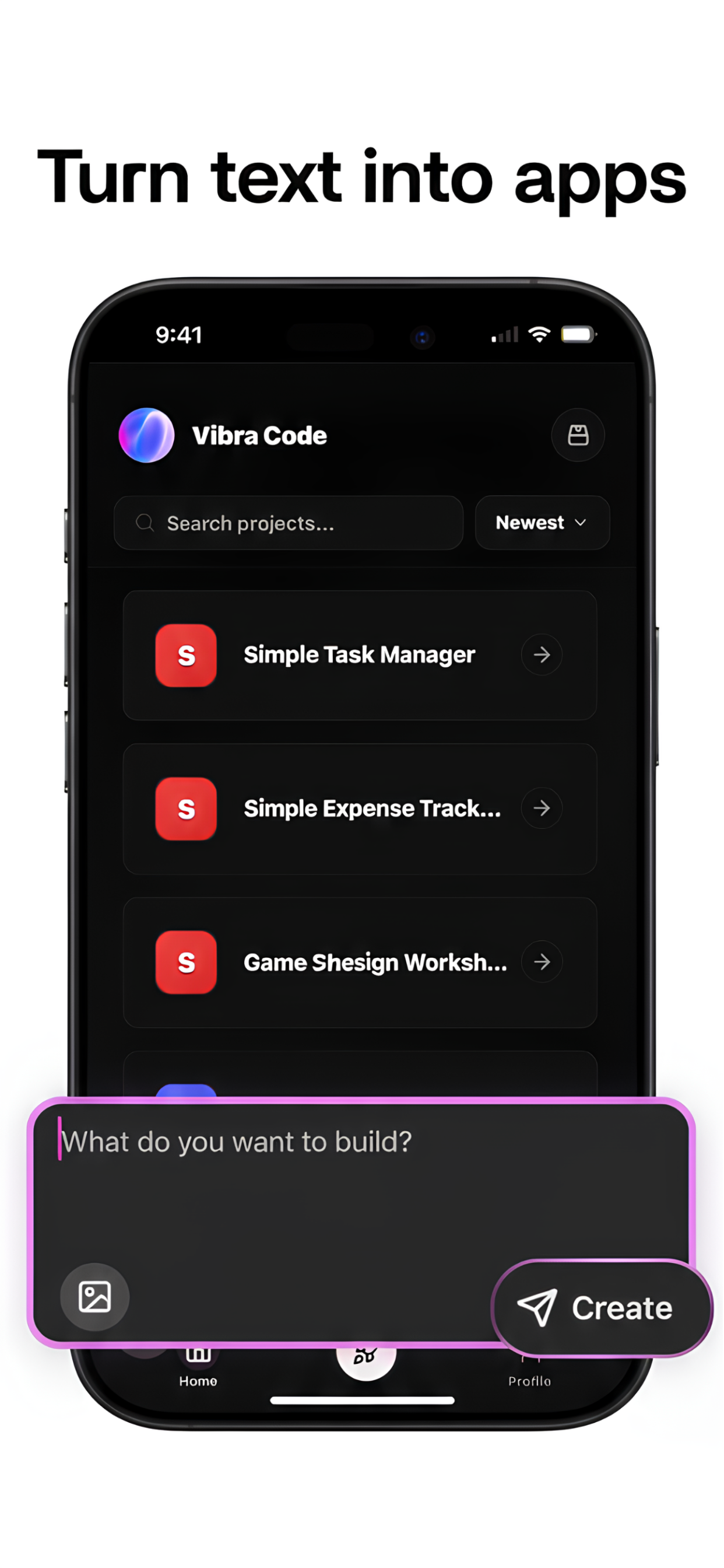 Vibra Code - App that builds apps screenshot 2