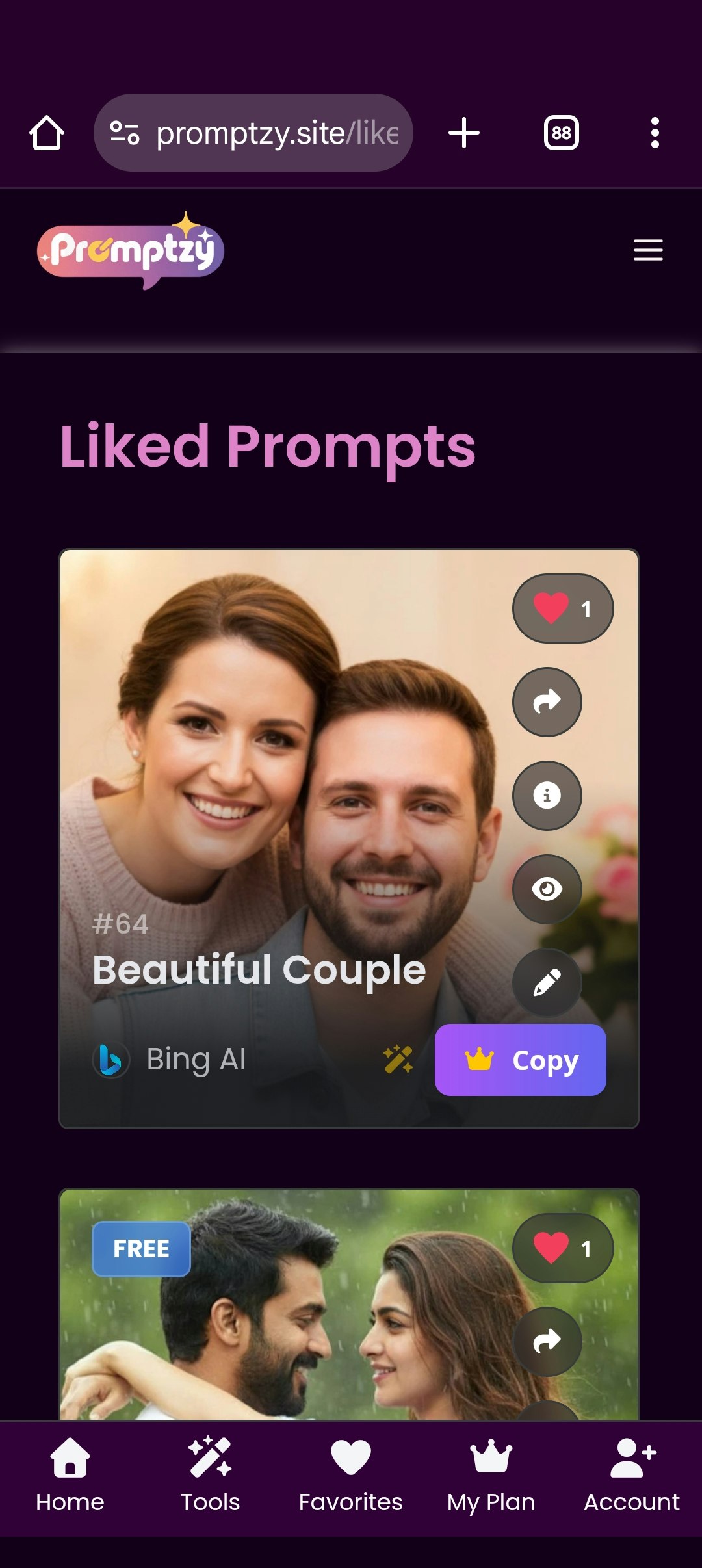 promptzy.site screenshot 3