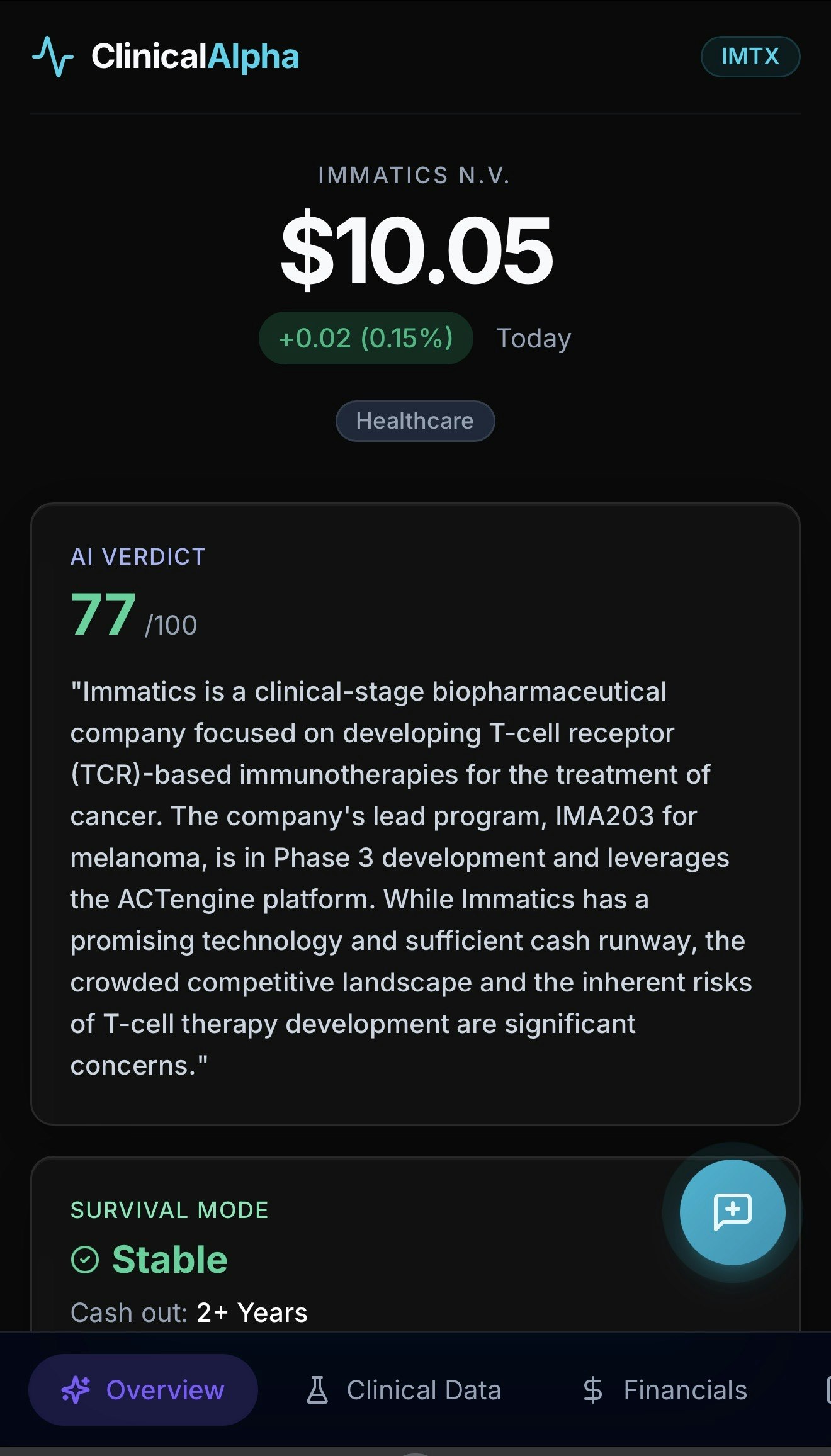 Clinical Alpha screenshot 2
