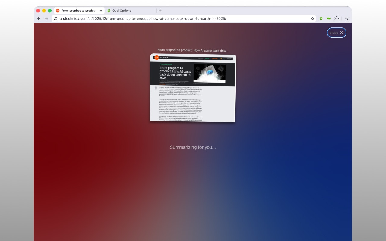Oval screenshot 3