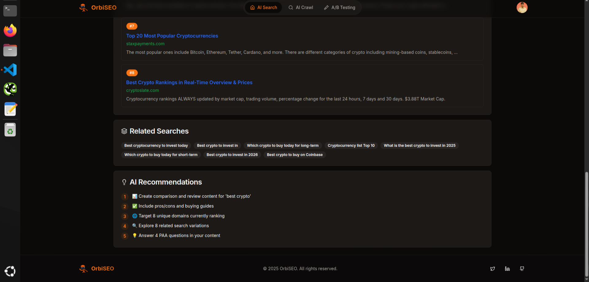 OrbiSEO screenshot 2