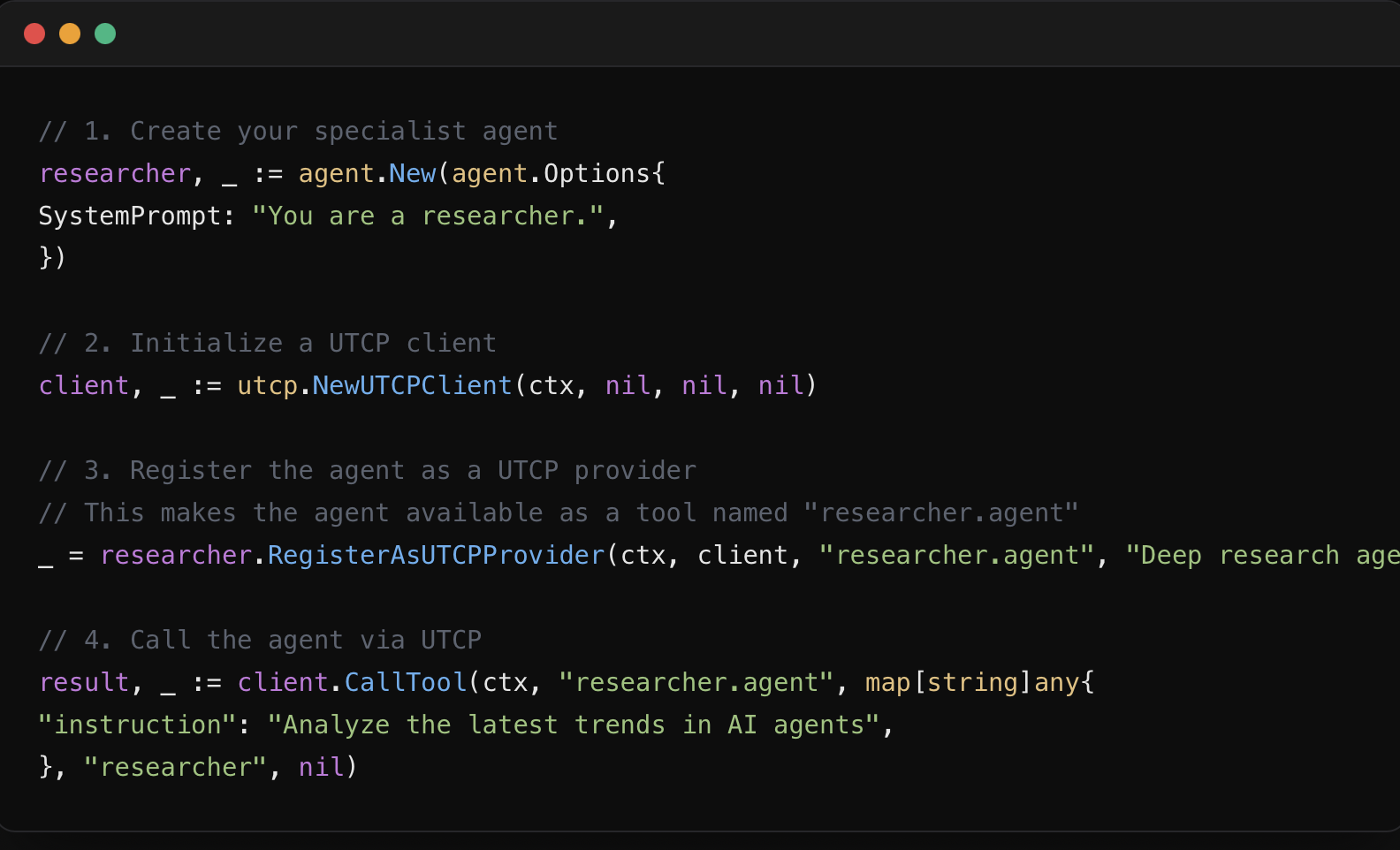 go-agent framework screenshot 4