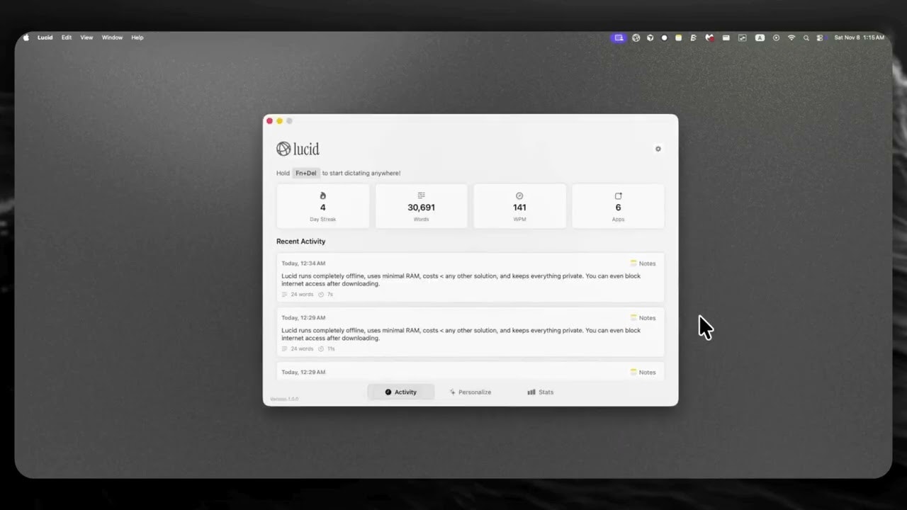 Lucid Voice screenshot 1