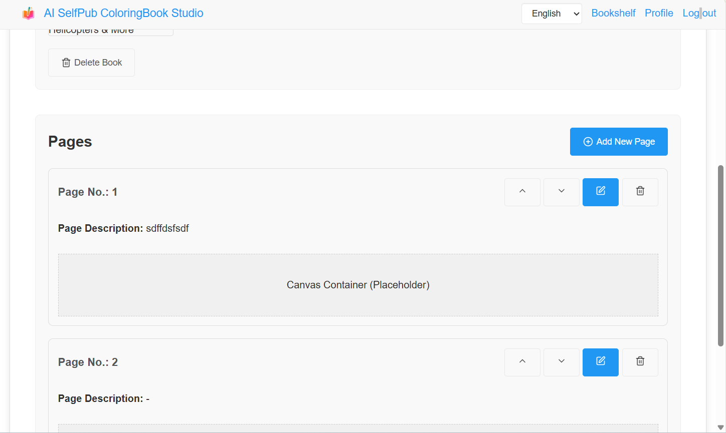 AI SelfPub ColoringBook Studio screenshot 1