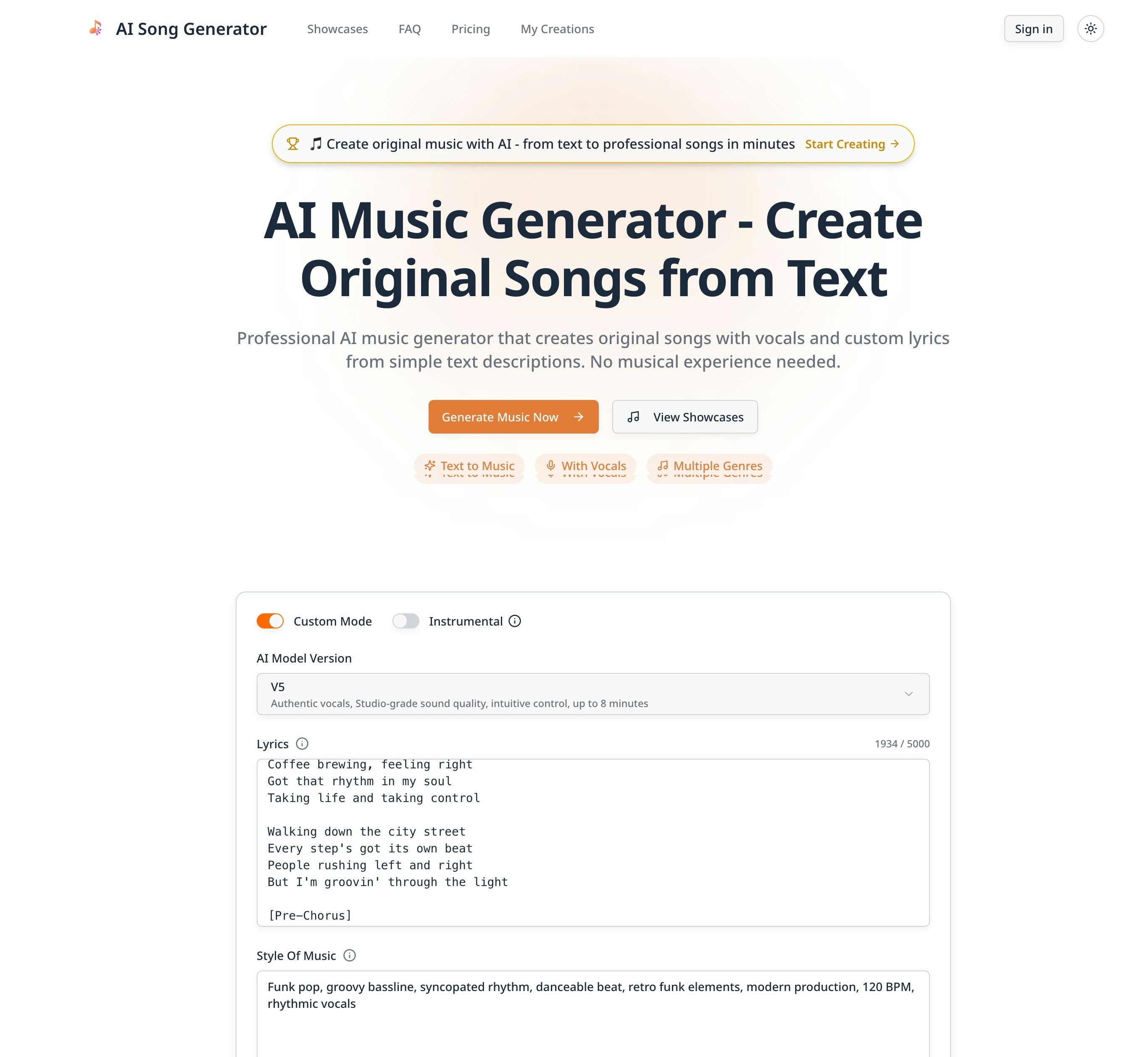 AI Music Generator screenshot 1