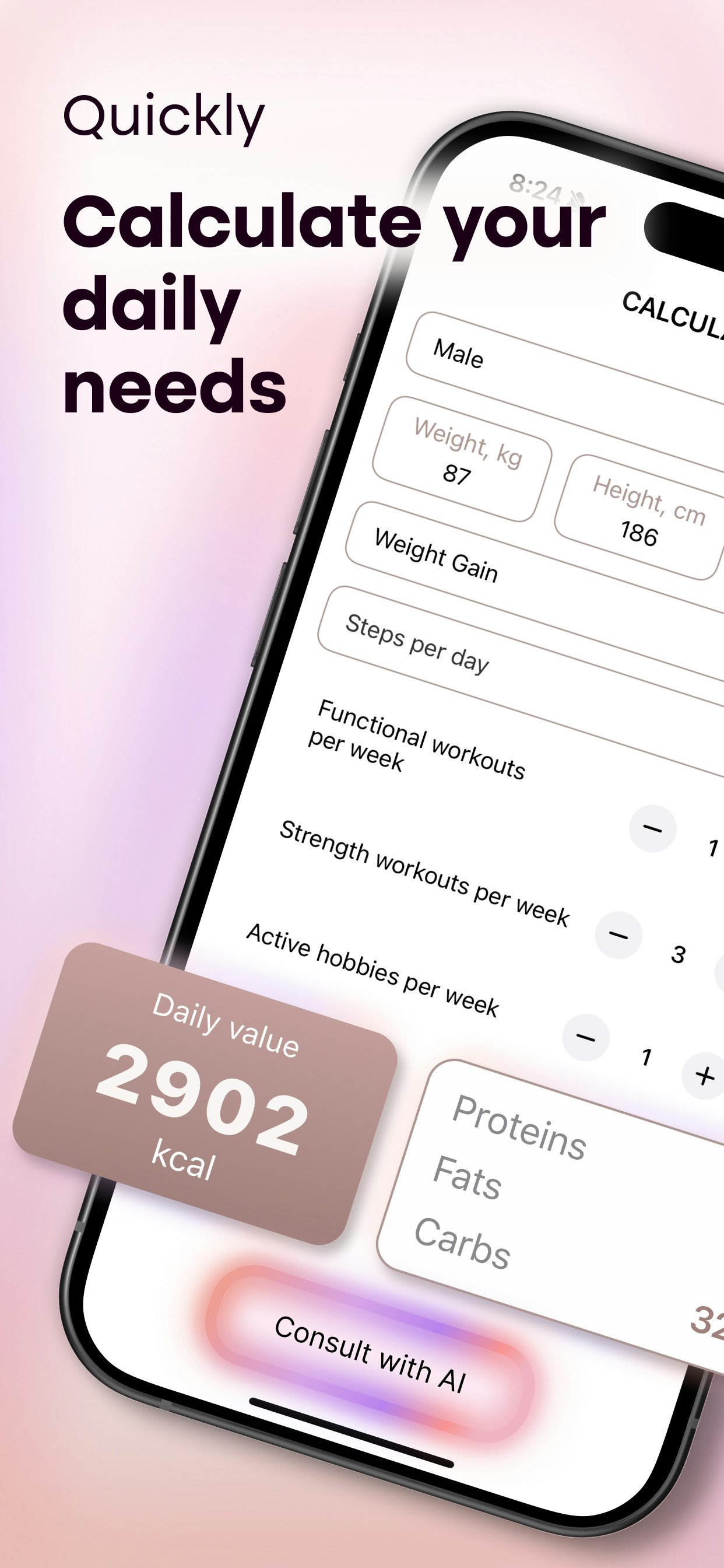 AI Macros & Calorie Counter screenshot 1