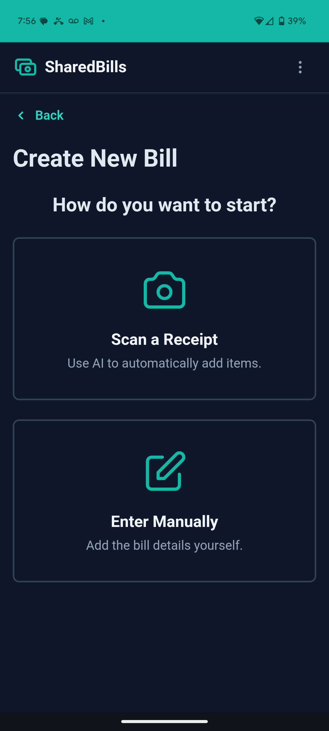 SharedBills screenshot 2