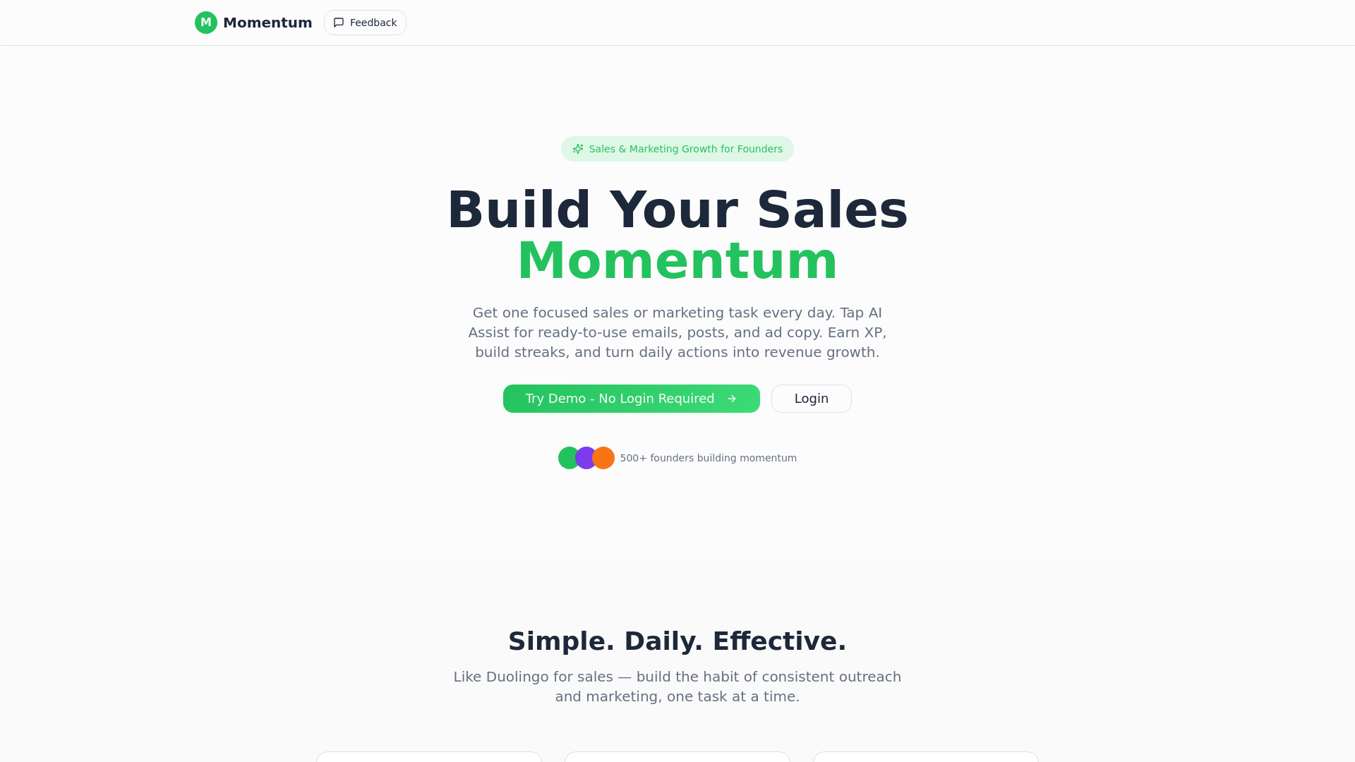 Momentum screenshot 1