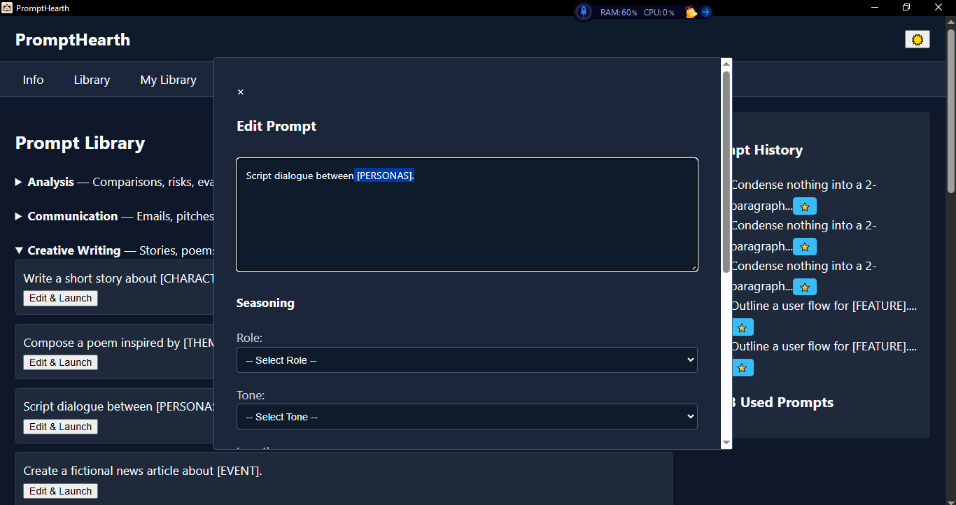 PromptHearth screenshot 2