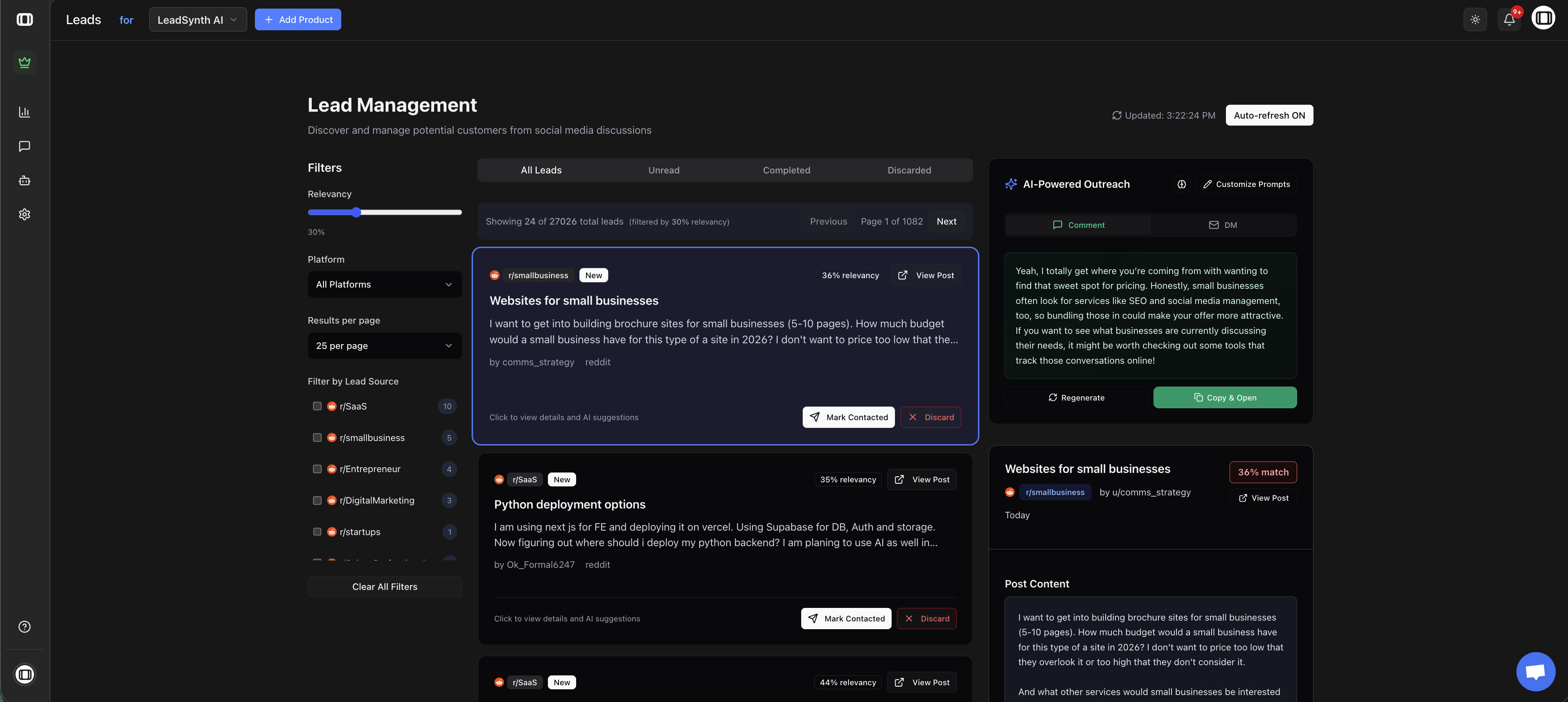 LeadSynth Launch screenshot 4