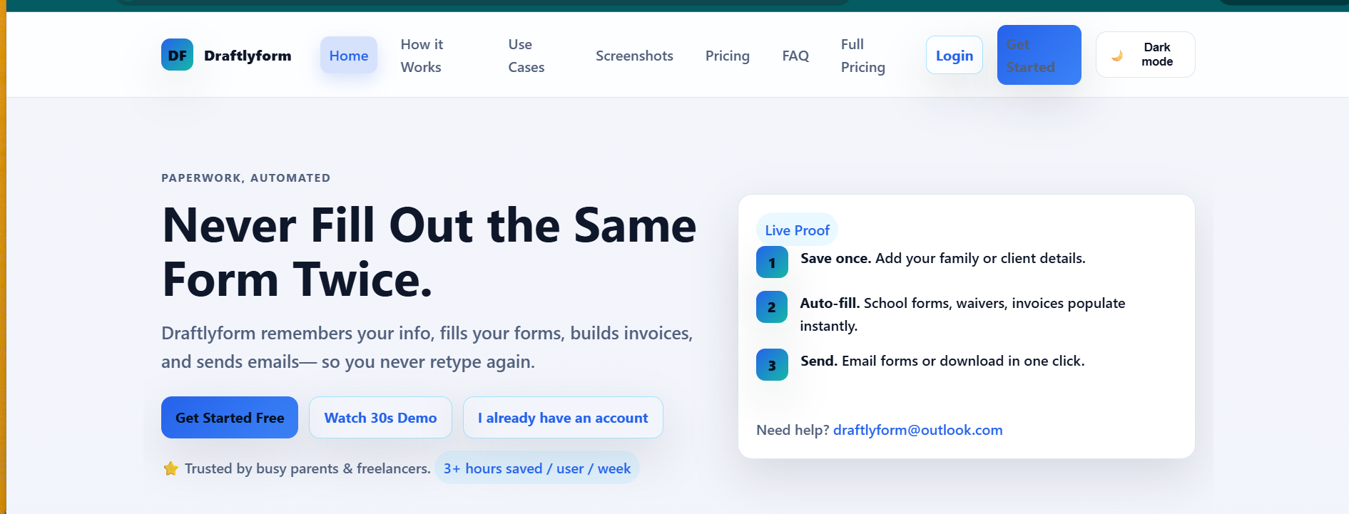 DraftlyForm screenshot 1
