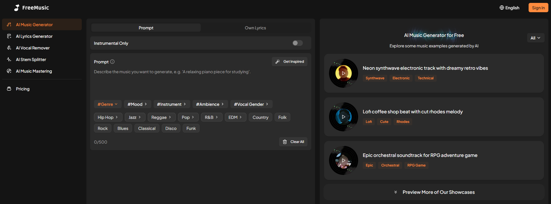 FreeMusic AI screenshot 2