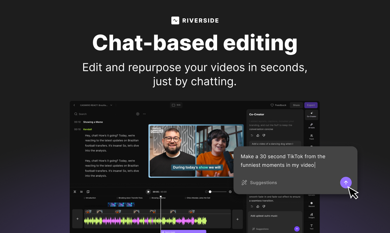 Chat-Based Editing by Riverside screenshot 1