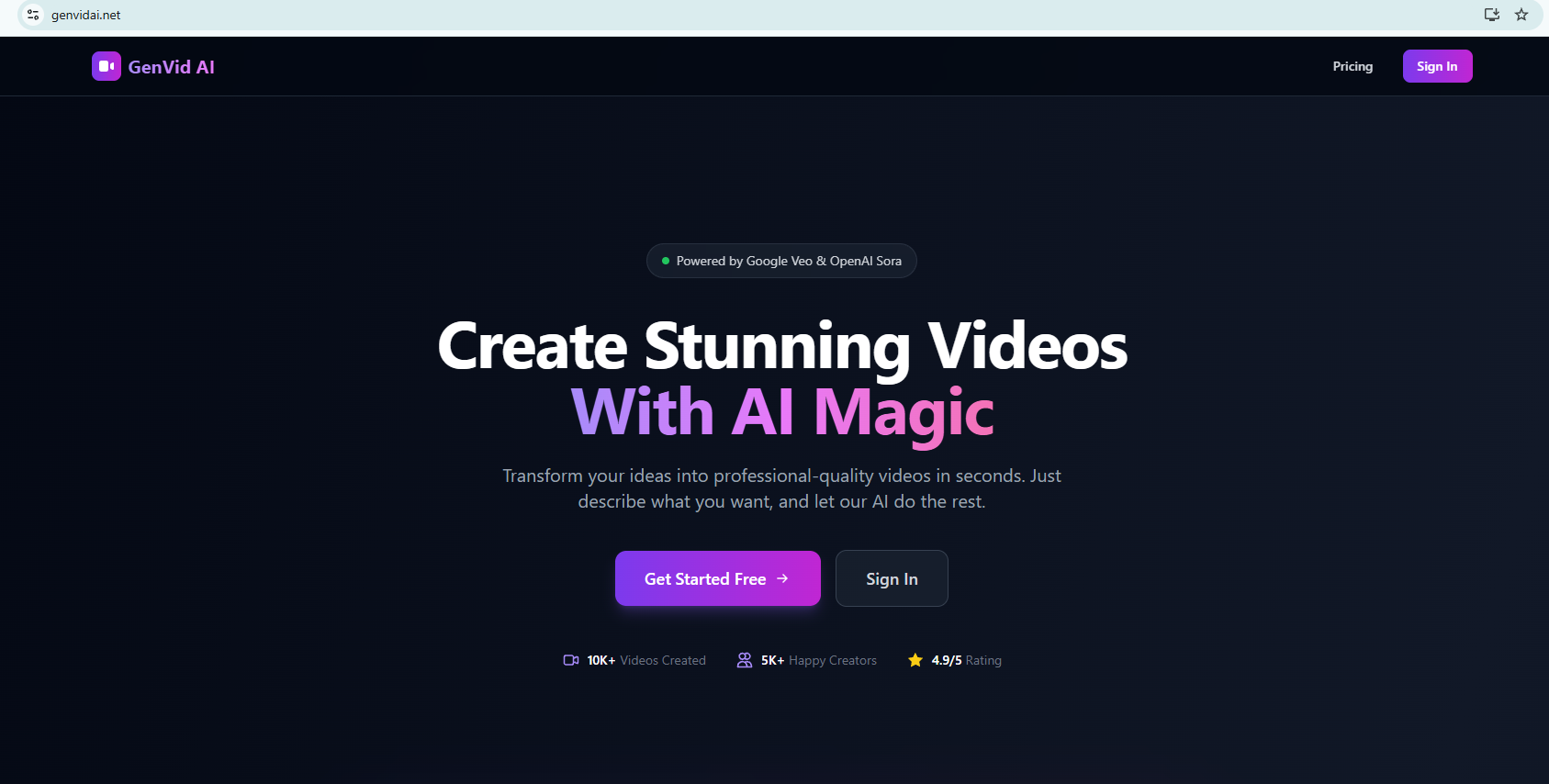 GenVid AI - AI Video Generator screenshot 3