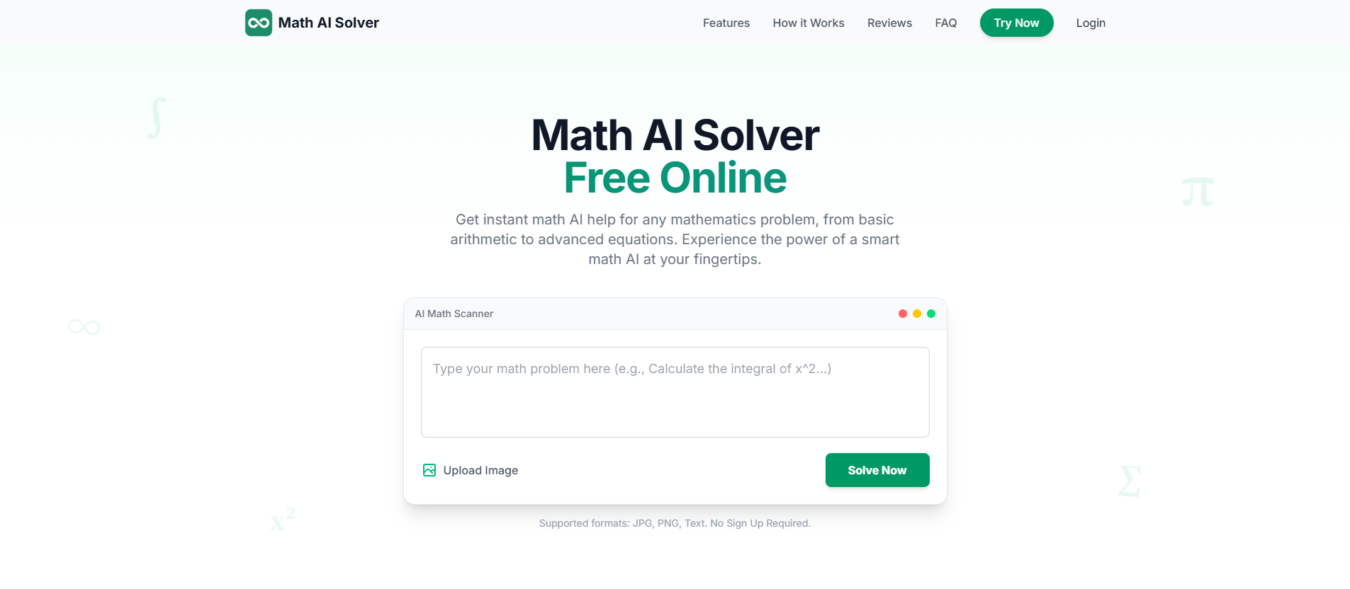 Math AI Solver Free Online – No Signup screenshot 1