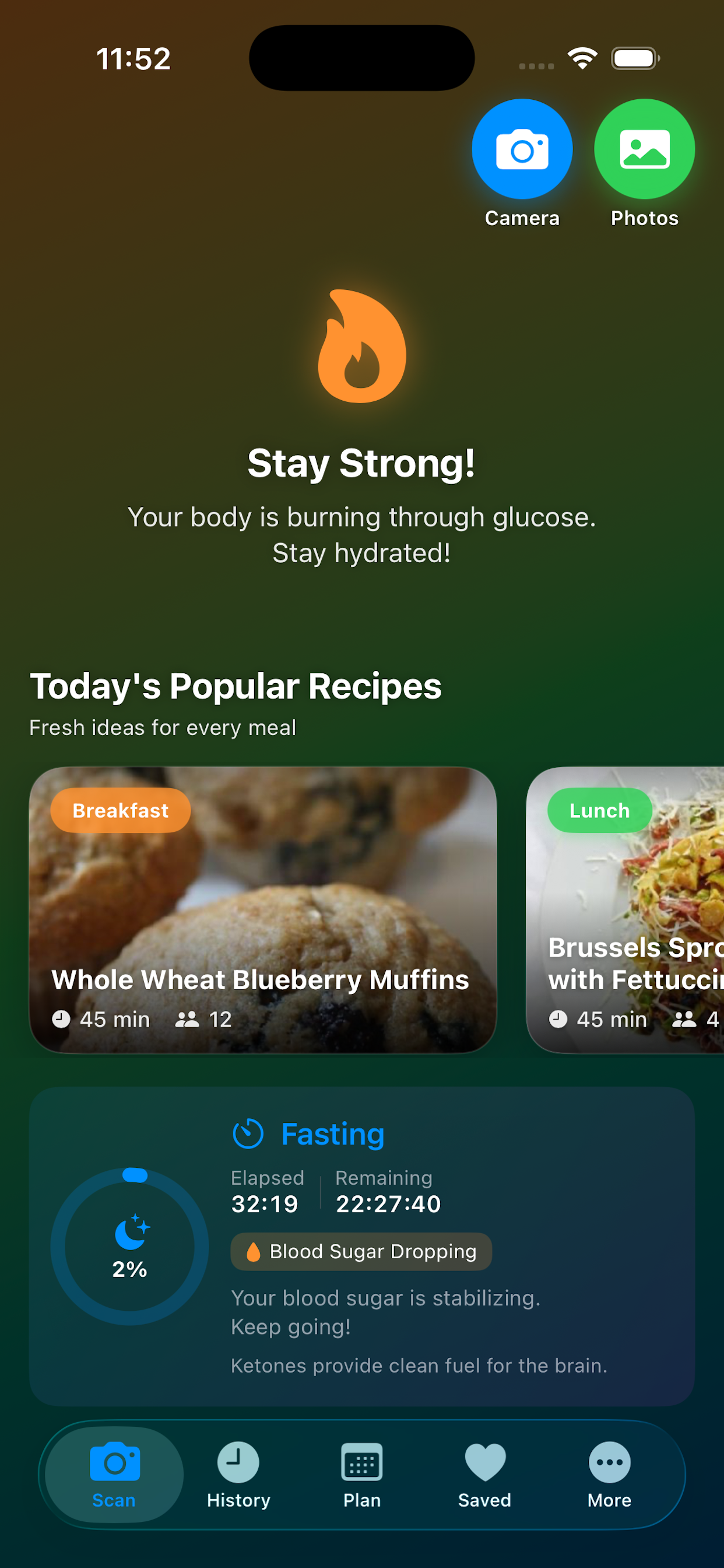 AI food scanner and recipe provider screenshot 1