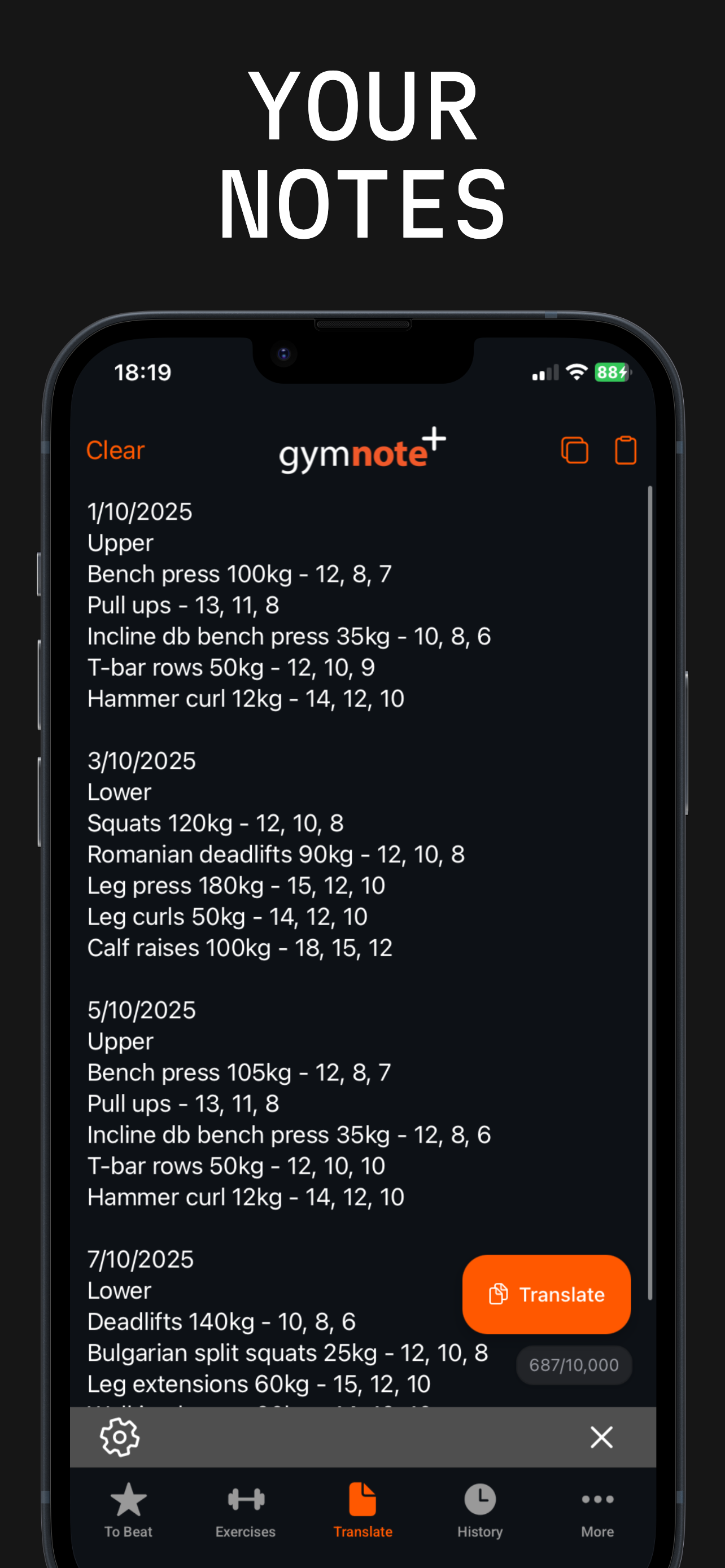 Gym Note Plus screenshot 4