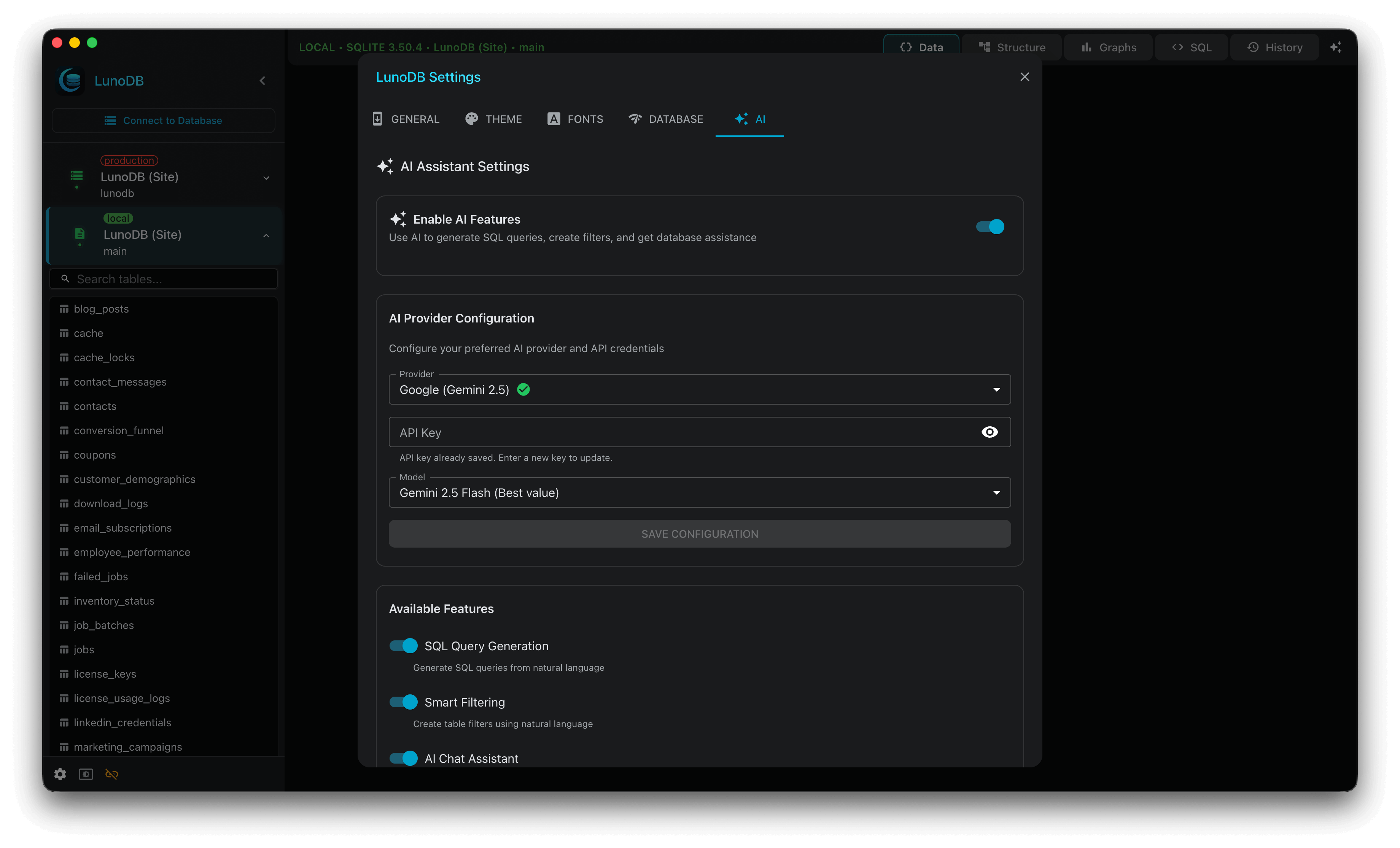 LunoDB - Modern Database Software screenshot 7