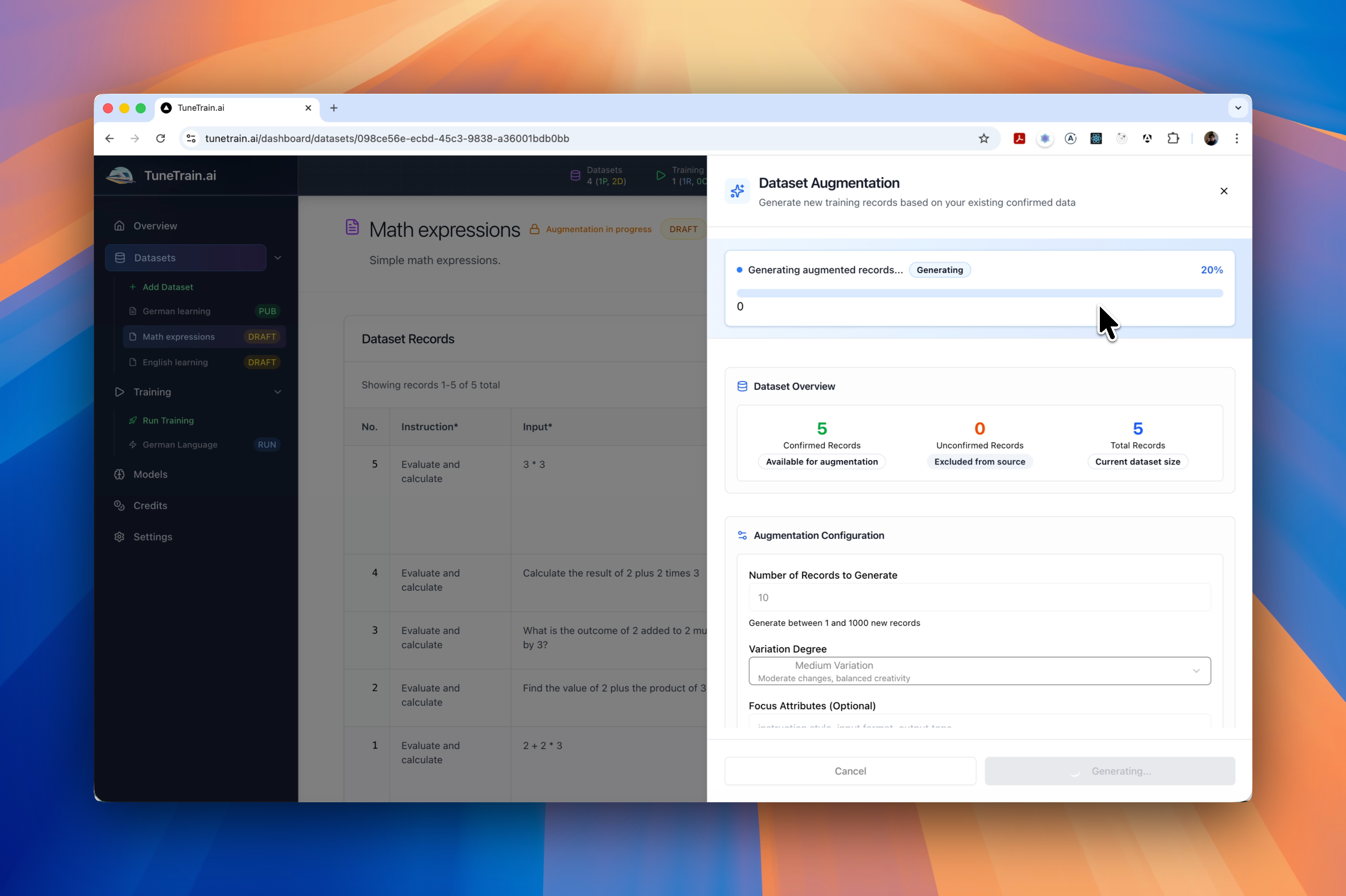 TuneTrain.ai screenshot 2