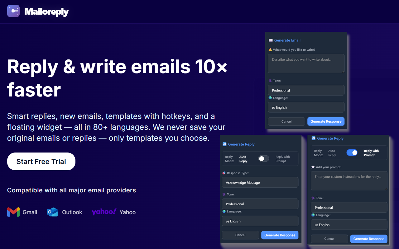 MailoReply screenshot 1