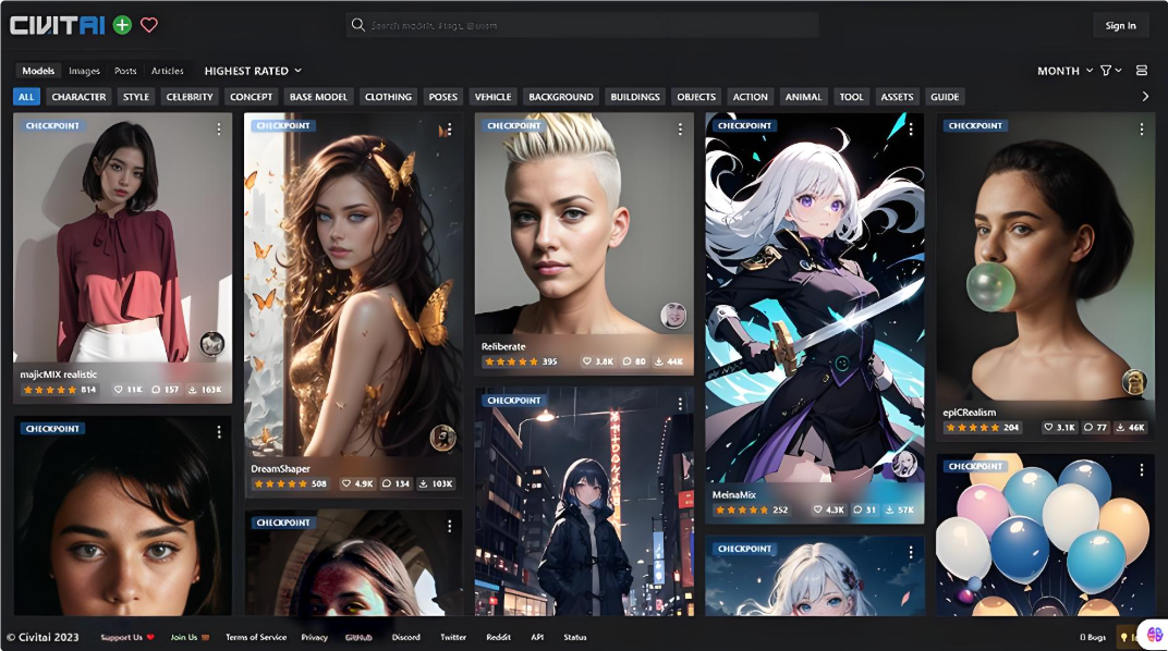 Civitai screenshot 1