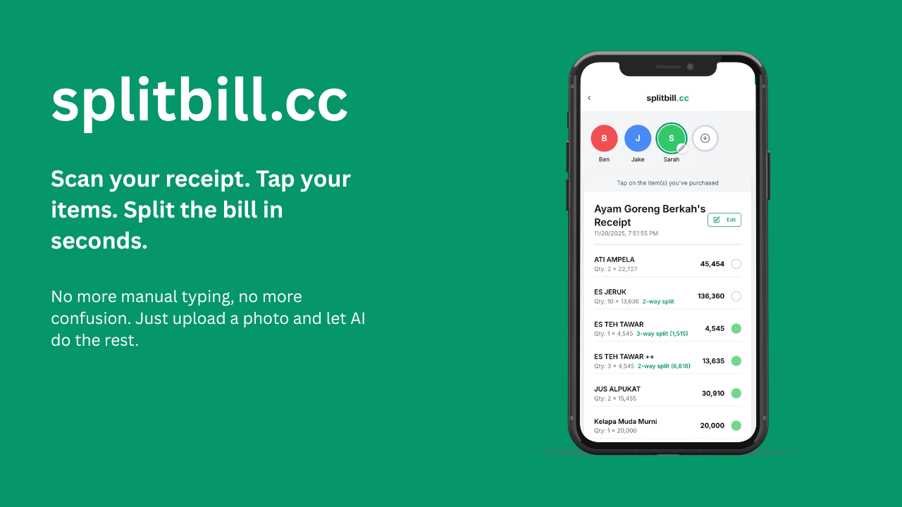 splitbill.cc screenshot 3