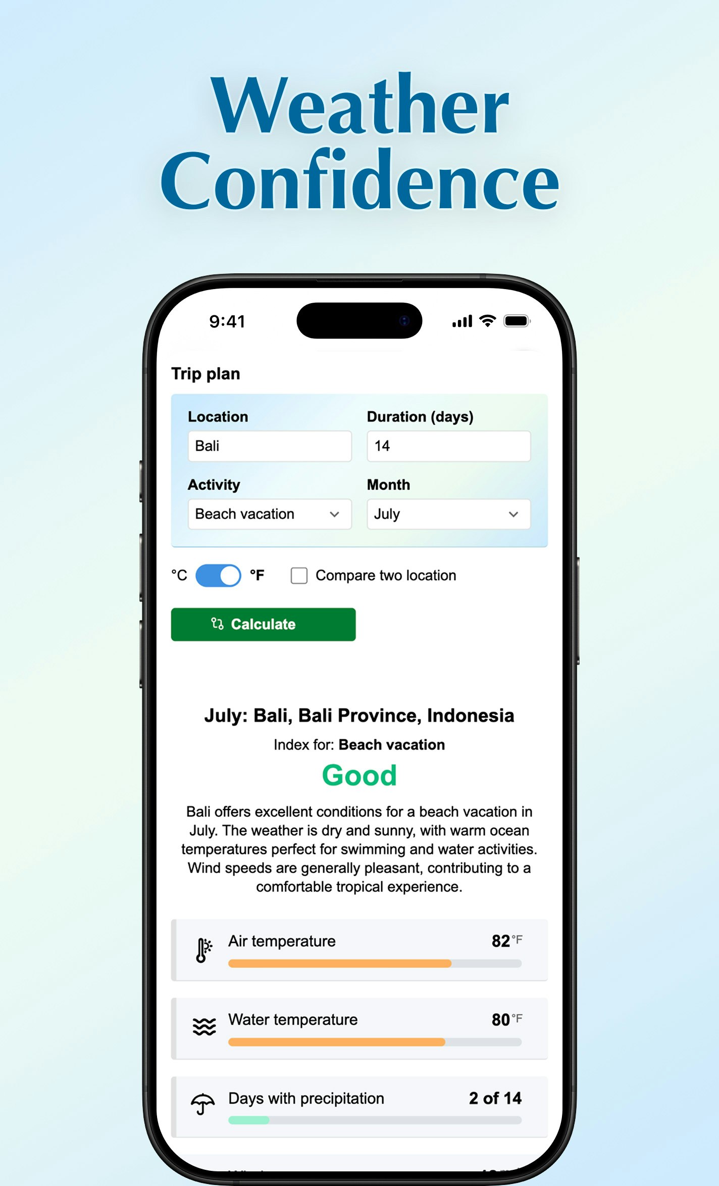 Vacation Index by World Weather screenshot 2