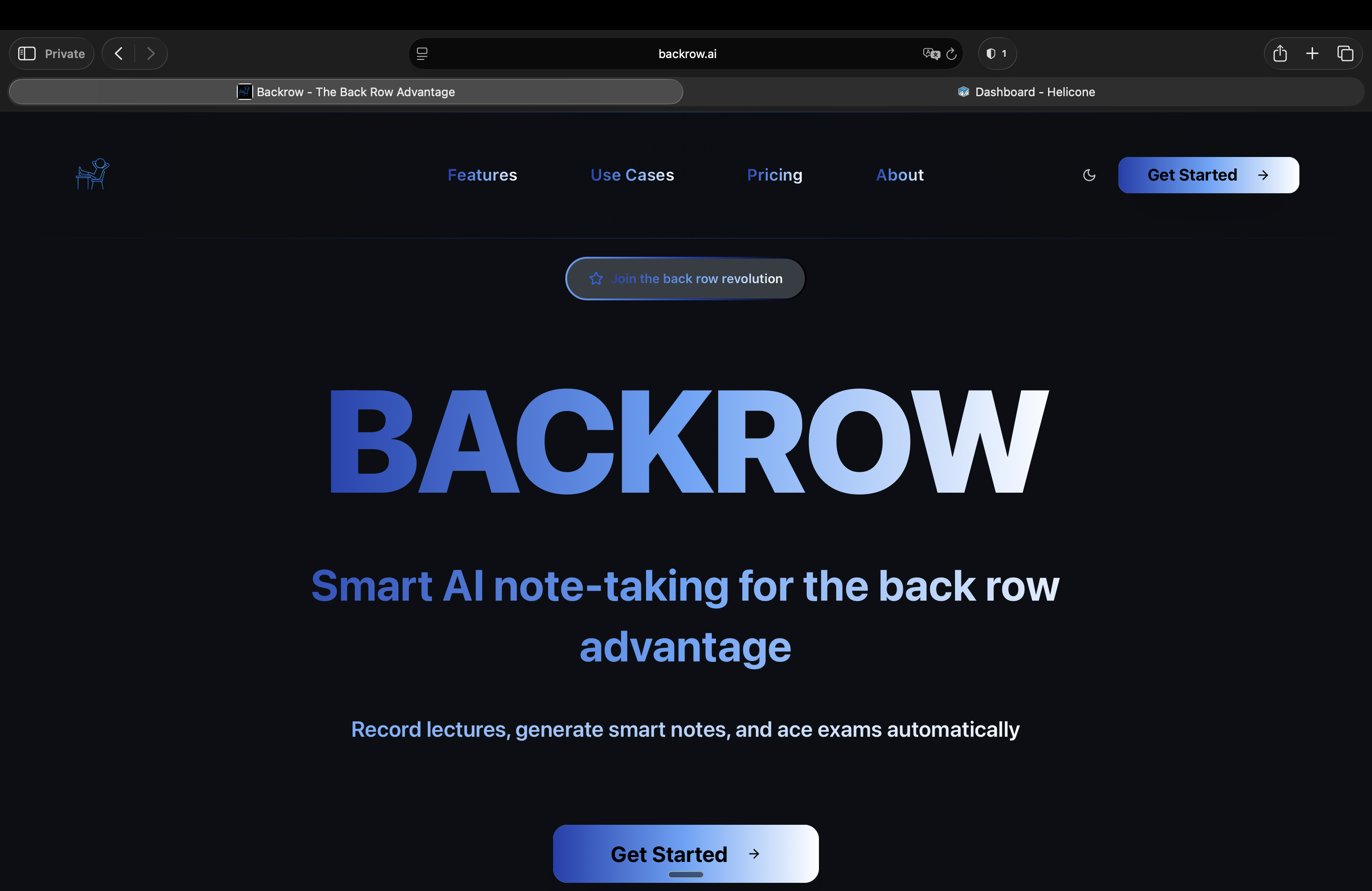Backrow screenshot 1
