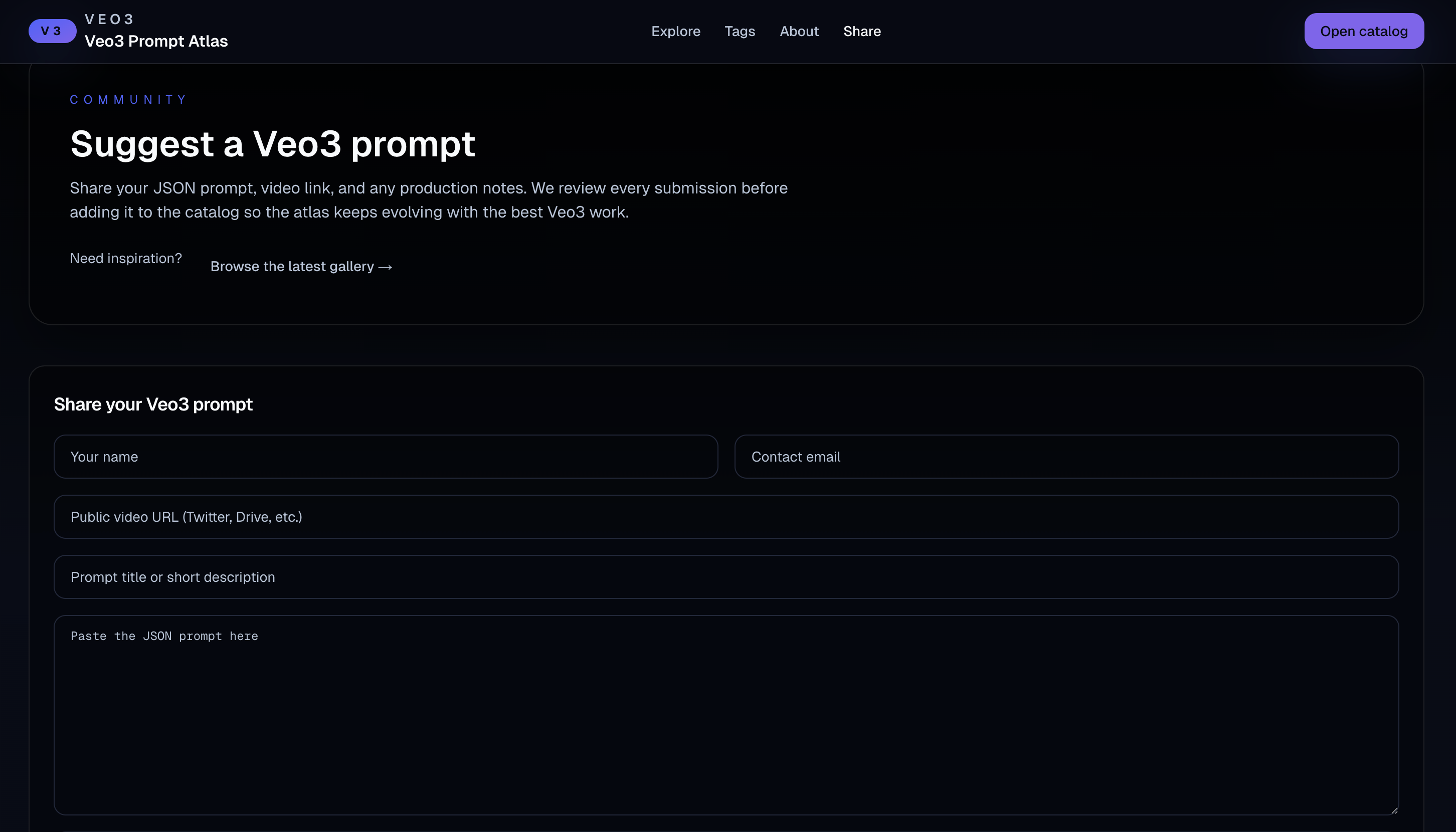 Veo3 Prompt Atlas screenshot 5
