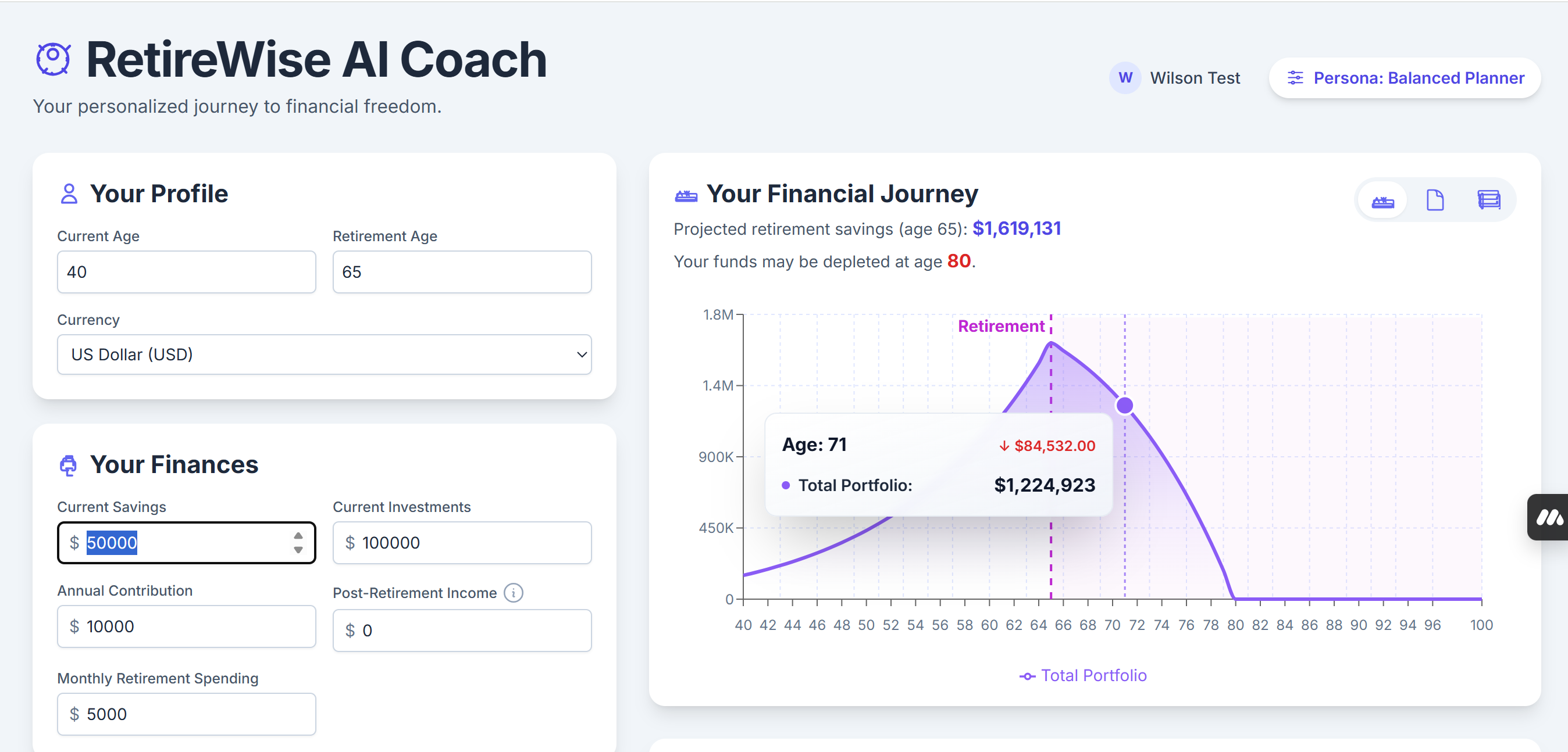 Retirement Wise AI Coach screenshot 1