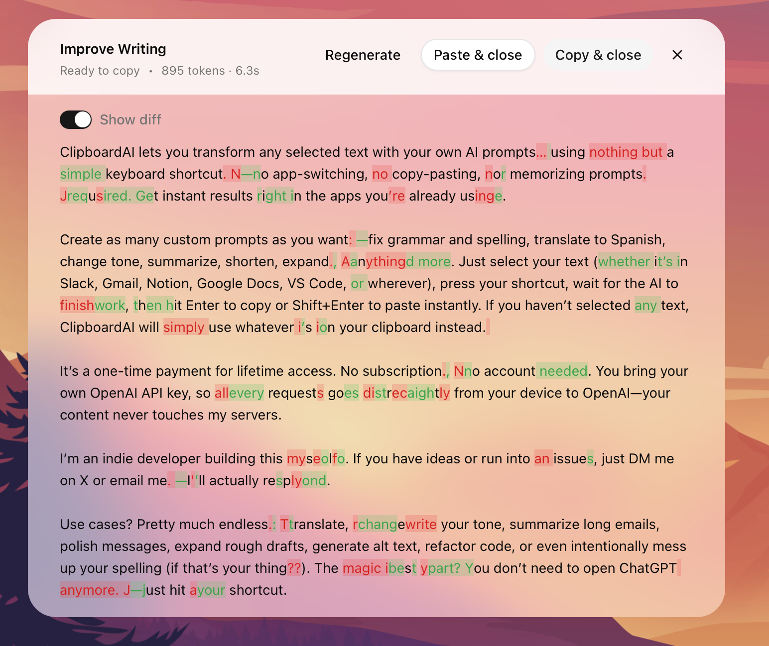 ClipboardAI screenshot 2
