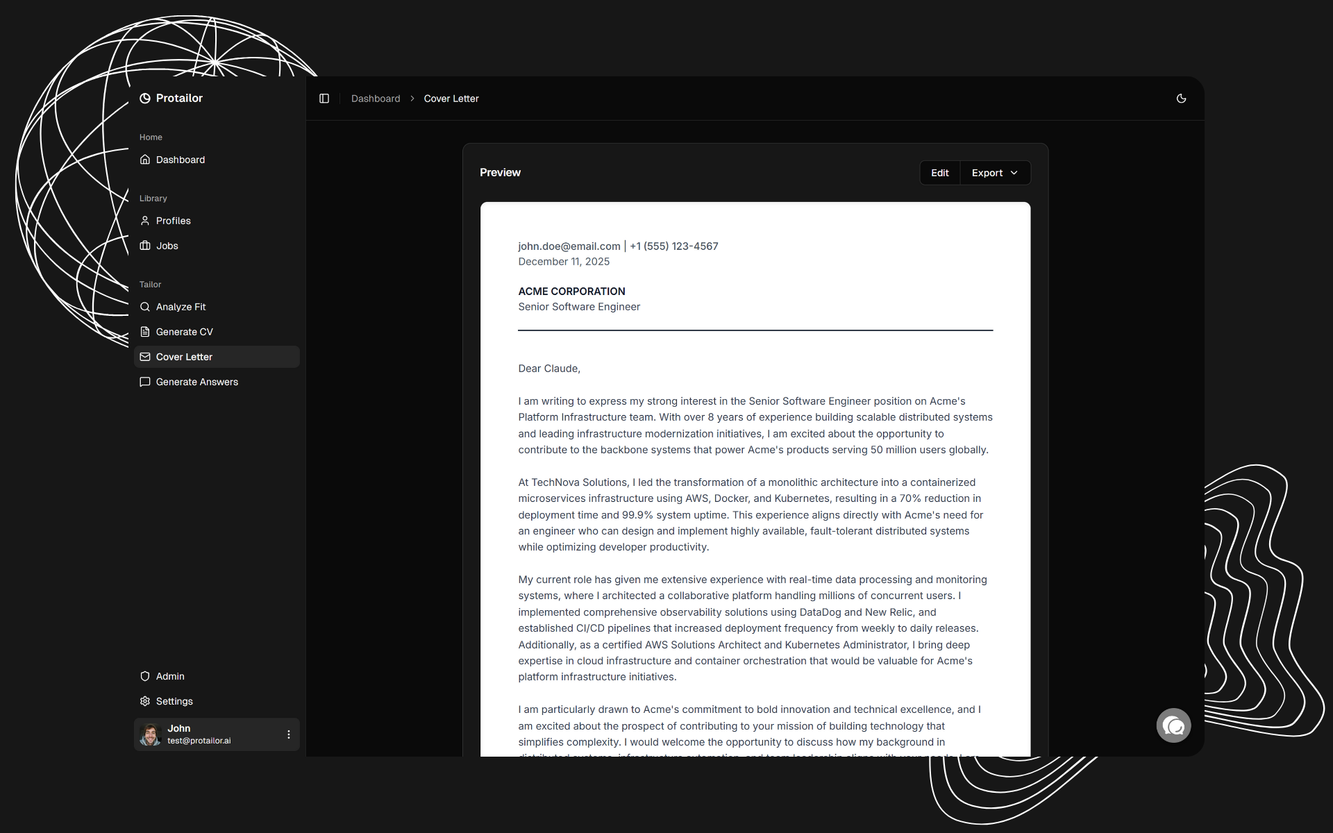 Protailor screenshot 12