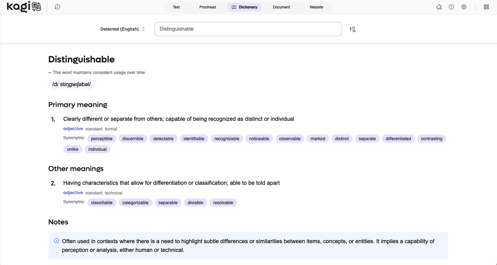 Kagi Translate screenshot 4