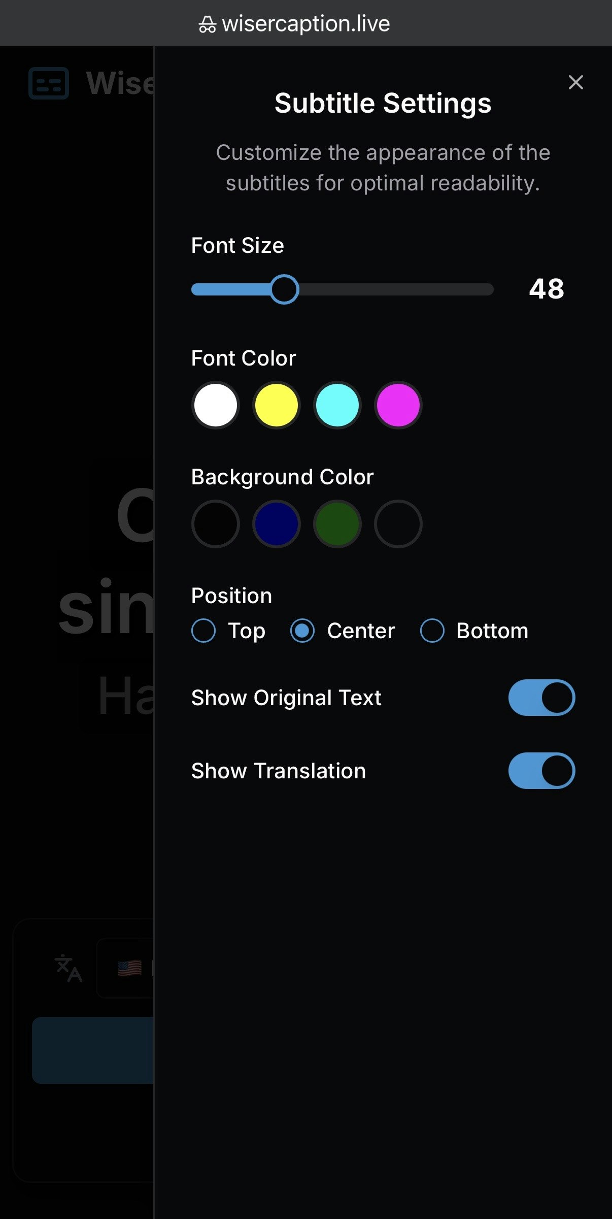 WiserCaption Live – AI Captions screenshot 4