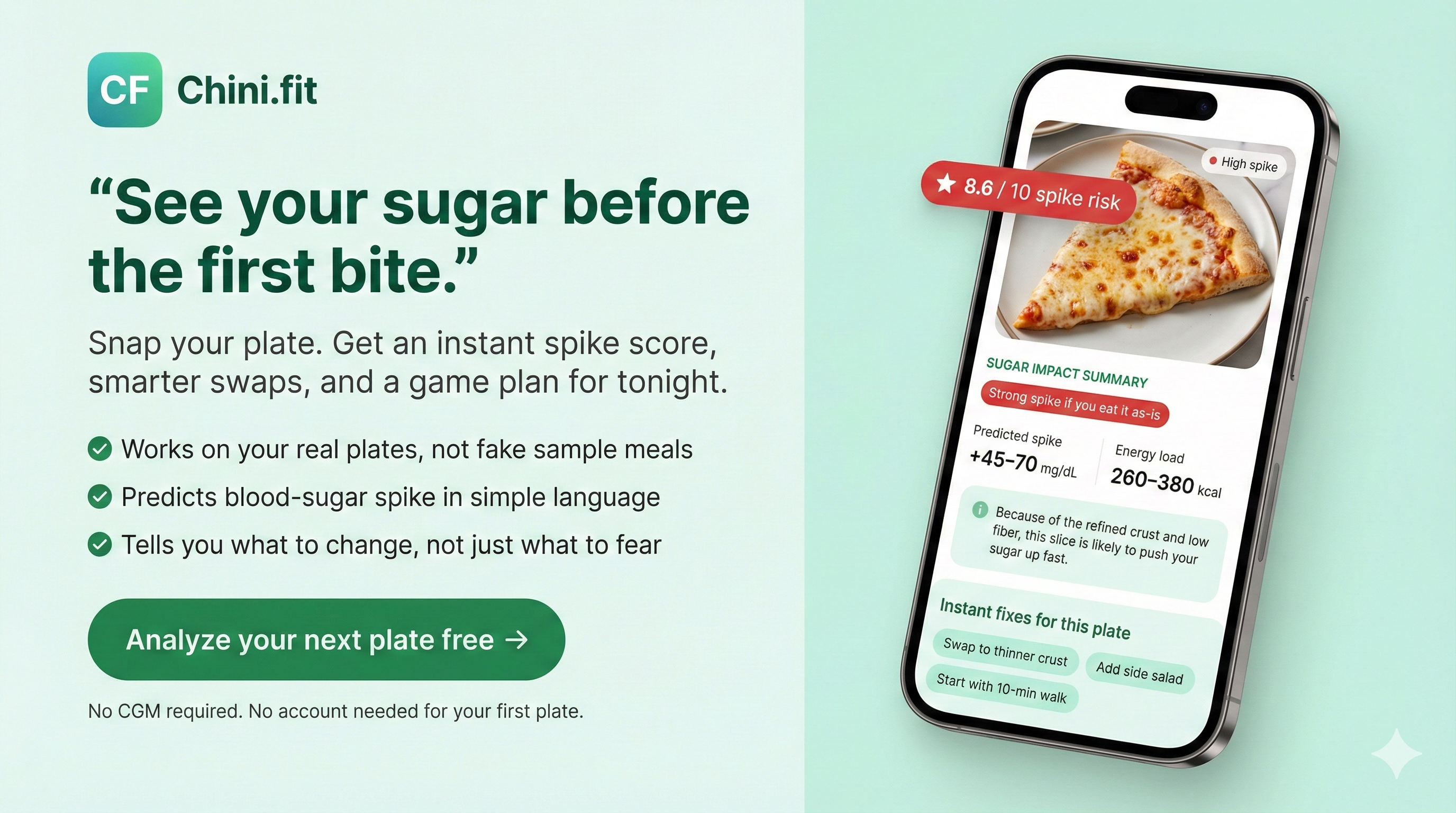 Chini.Fit - Find Hidden Sugar in Meals screenshot 2