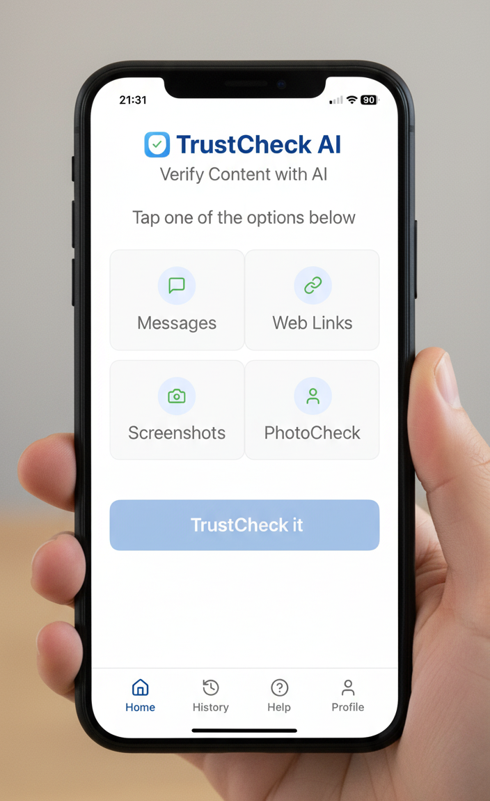 TrustCheck AI screenshot 2