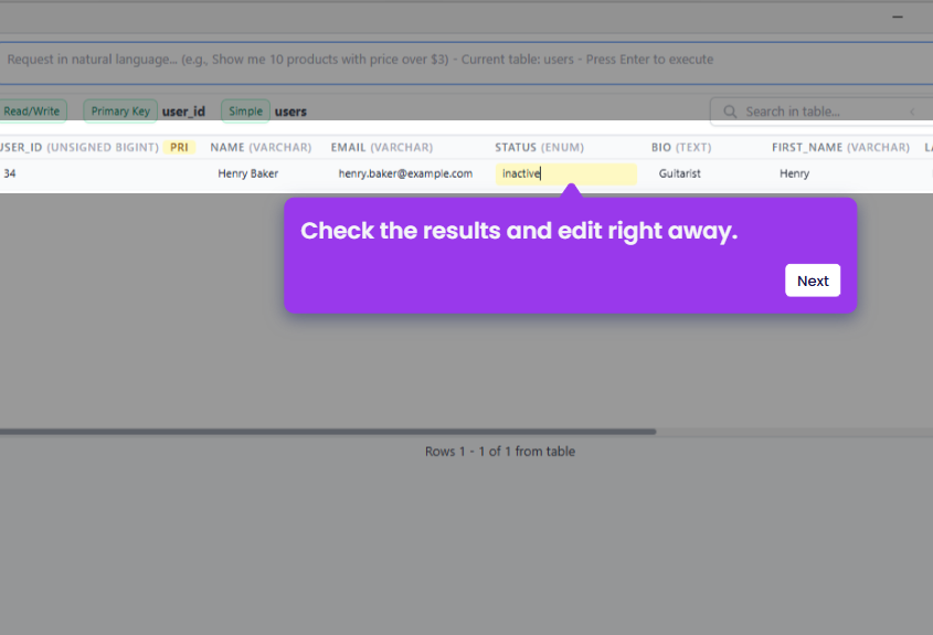 N2Query — AI SQL for MySQL & MariaDB screenshot 5