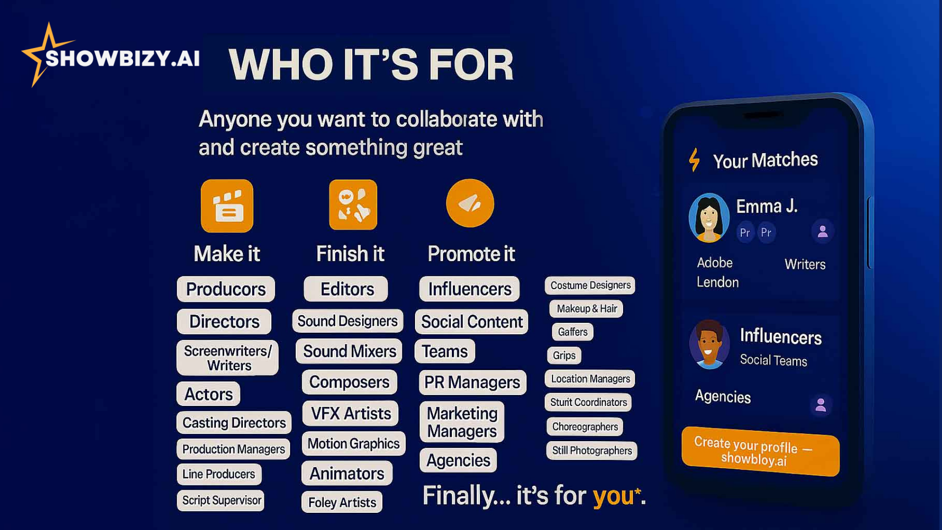 Showbizy — AI Matchmaking for Creators screenshot 7