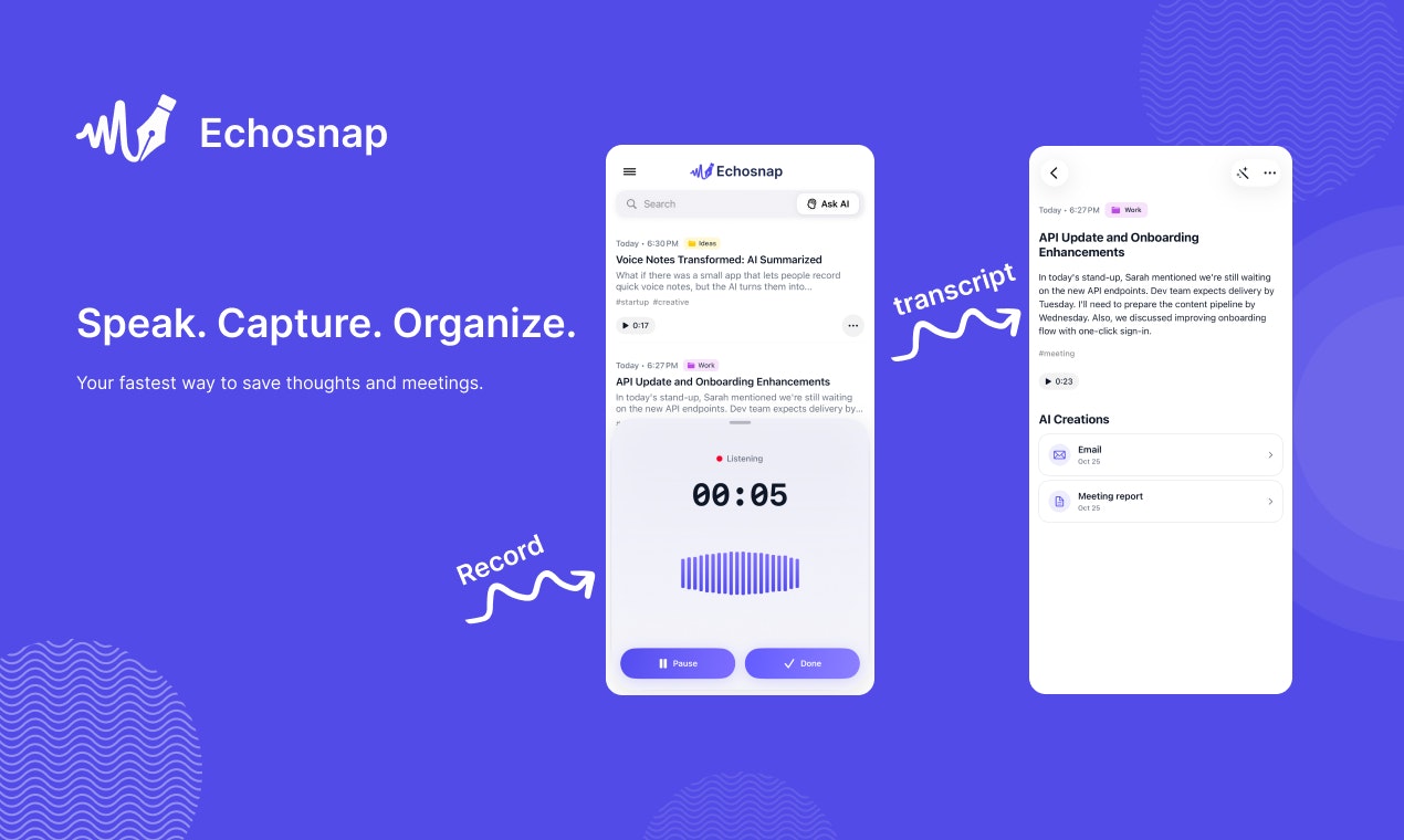 Echosnap Ai screenshot 1