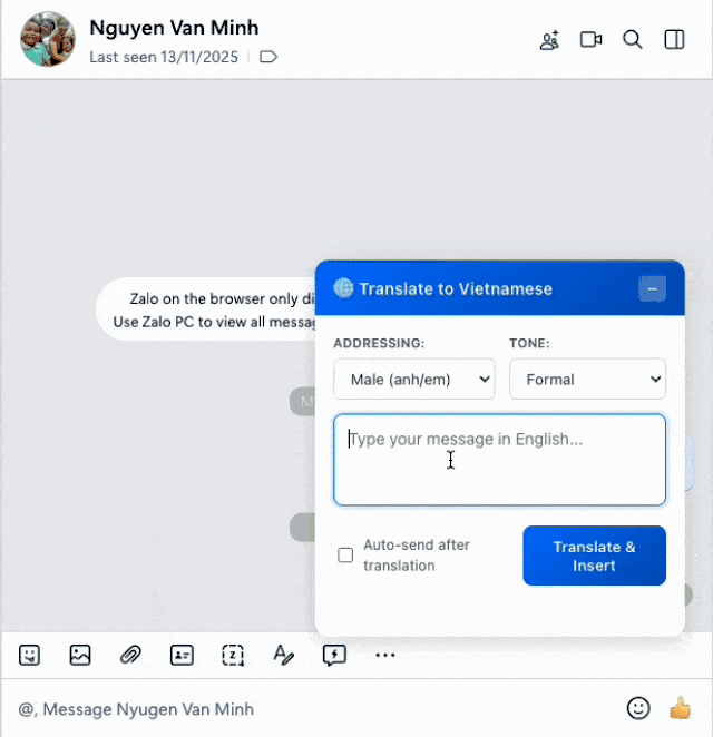 VN Translator for Zalo screenshot 3